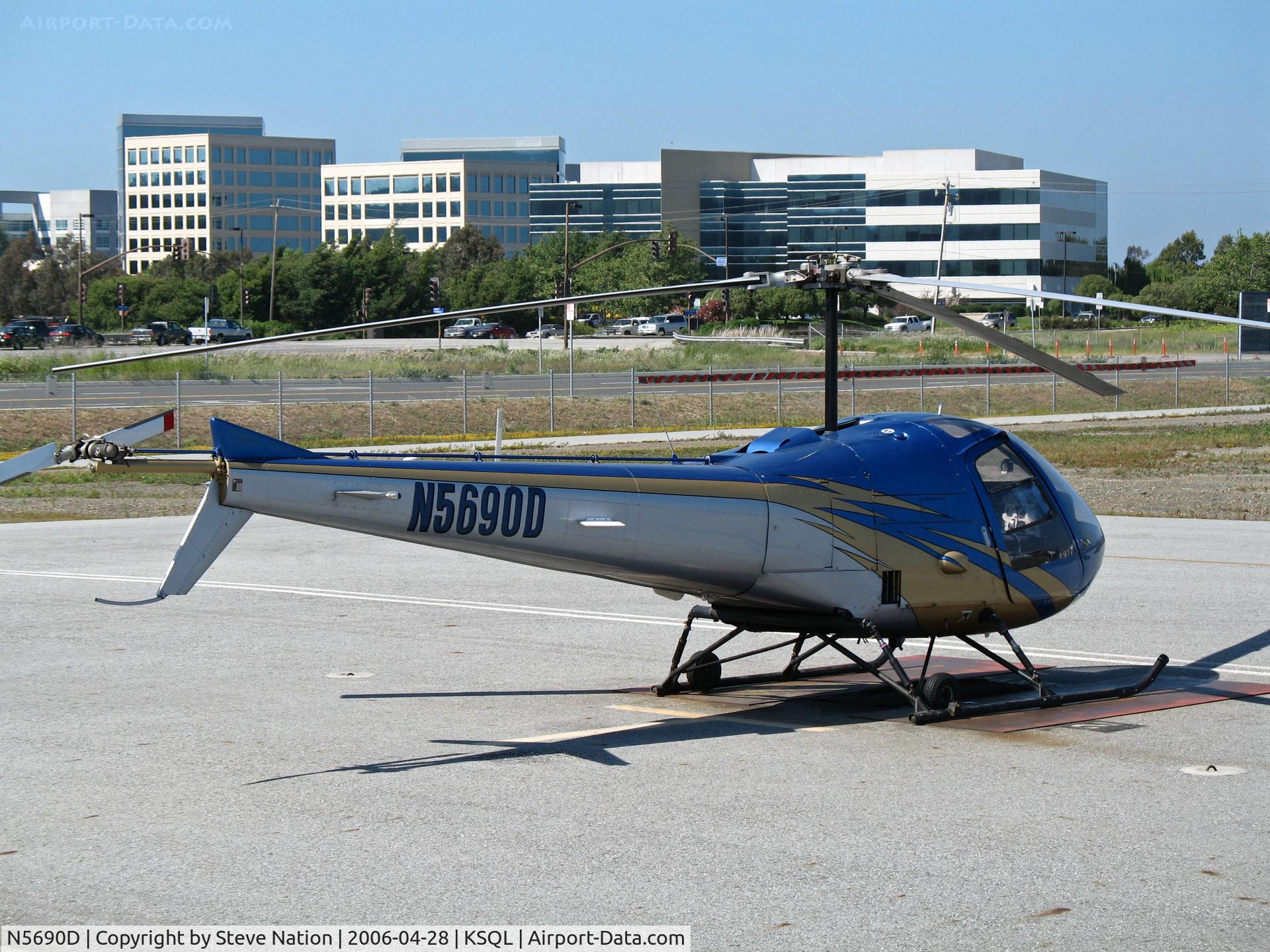 N5690D, 1978 Enstrom 280C Shark C/N 1154, Locally-based 1978 Enstrom 280C on west ramp @ San Carlos, CA