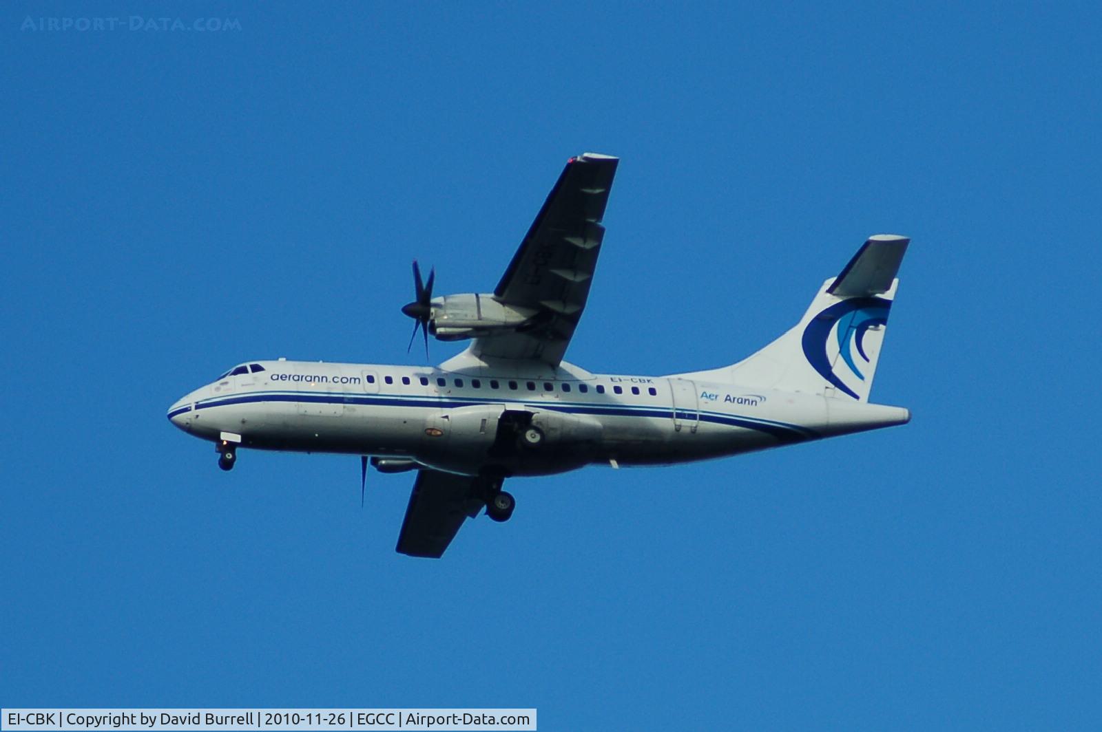 EI-CBK, 1990 ATR 42-300 C/N 199, aerarran EI-CBK ATR 42-300 on approach to Manchester Airport