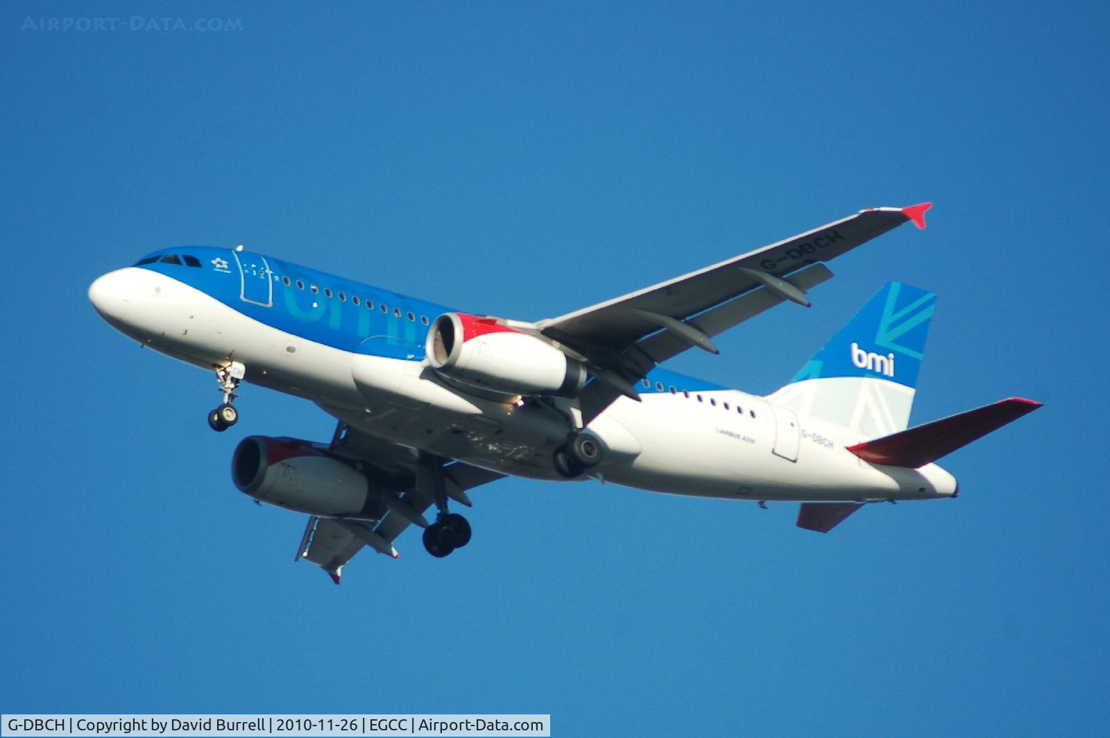 G-DBCH, 2006 Airbus A319-131 C/N 2697, BMI G-DBCH Airbus A319-131 on approach to Manchester Airport