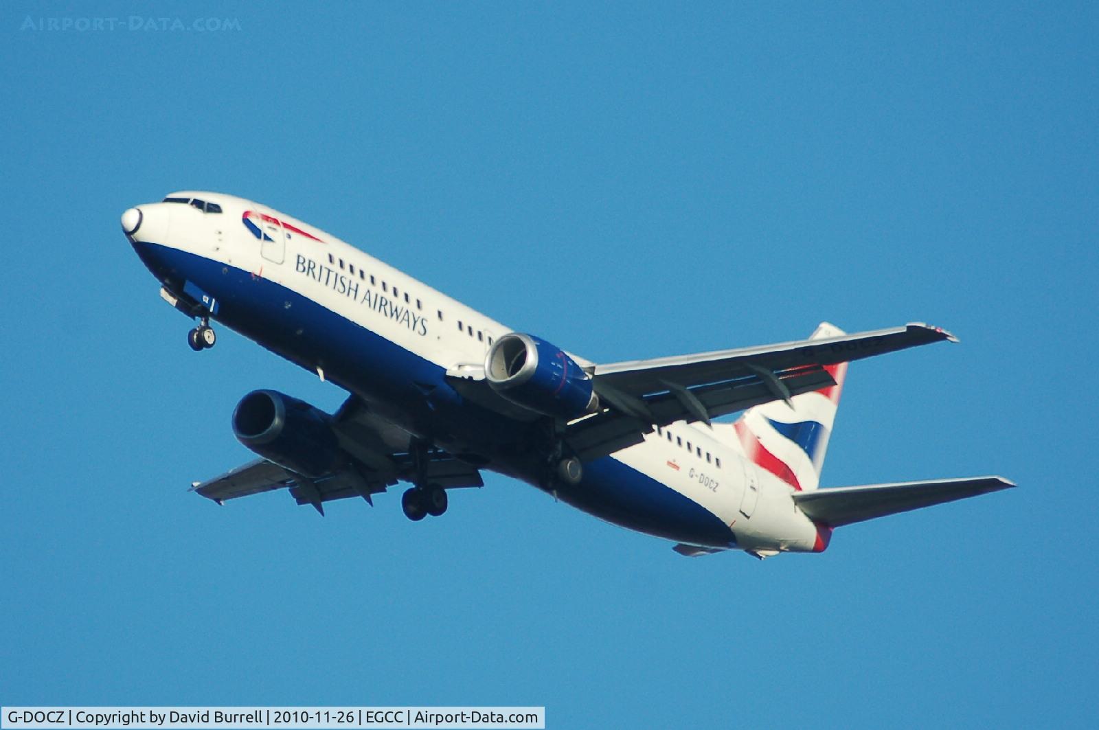 G-DOCZ, 1993 Boeing 737-436 C/N 25858, British Airways  G-DOCZ Boeng 737-436 on approach to Manchester Airport