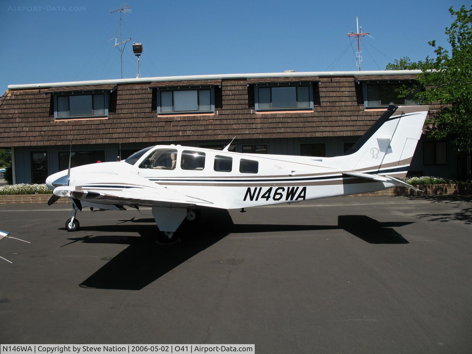 N146WA, Raytheon Aircraft Company G58 Baron C/N TH-2146, Woodland Aviation Raytheon G58 @ Watts-Woodland, CA Airport (Canceled from USCAR on November 17, 2010; exported to Australia)