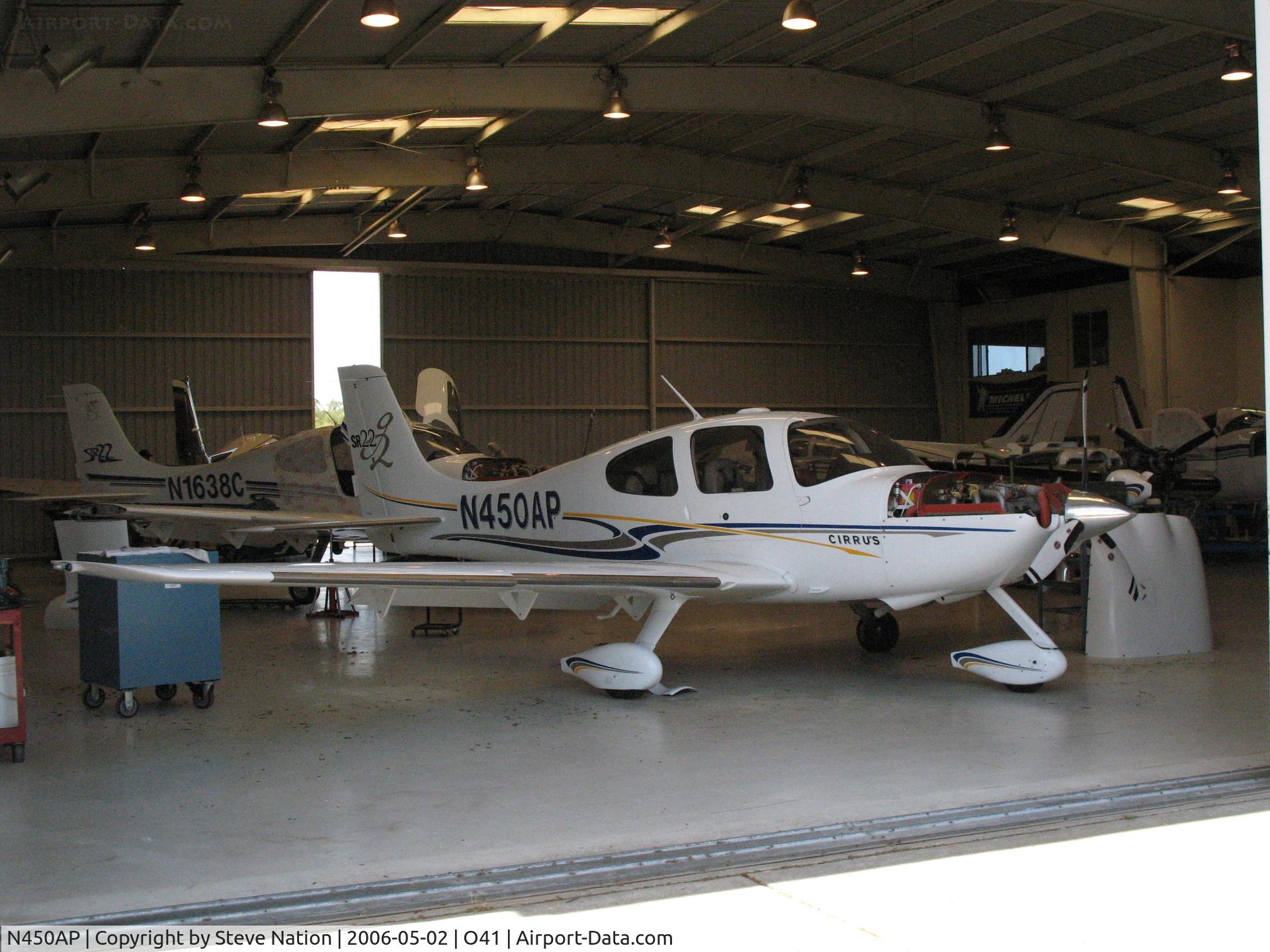 N450AP, 2004 Cirrus SR22 C/N 1028, Nice hangar shot of 2004 Cirrus Design SR22 minus engine cowl cover @ Woodland Aviation