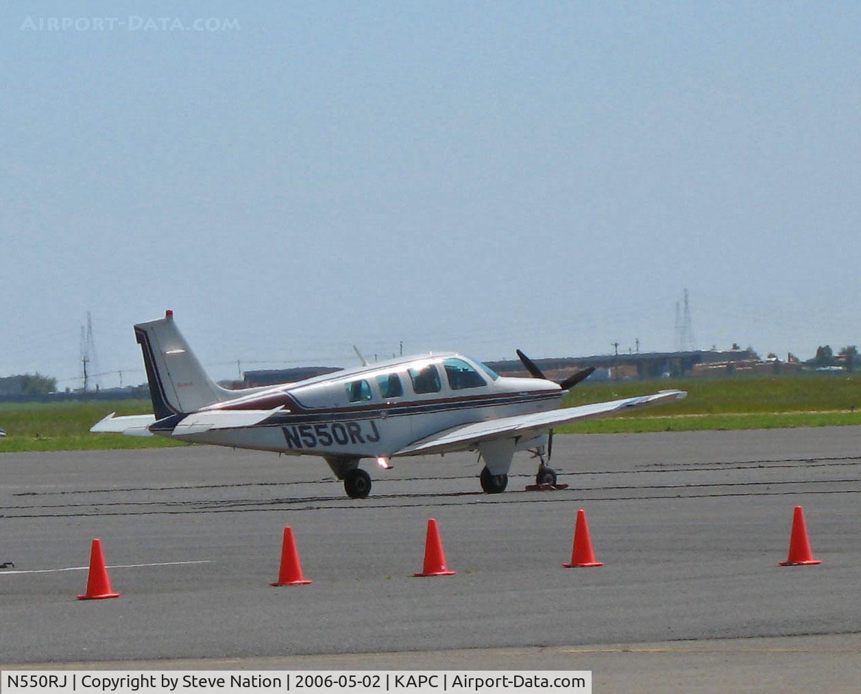 N550RJ, 1989 Beech A36 Bonanza 36 C/N E-2516, 1989 Beech A36 Bonanza on visitors ramp before I got my 20x zoom Canon SX20IS @ Napa County Airport, CA