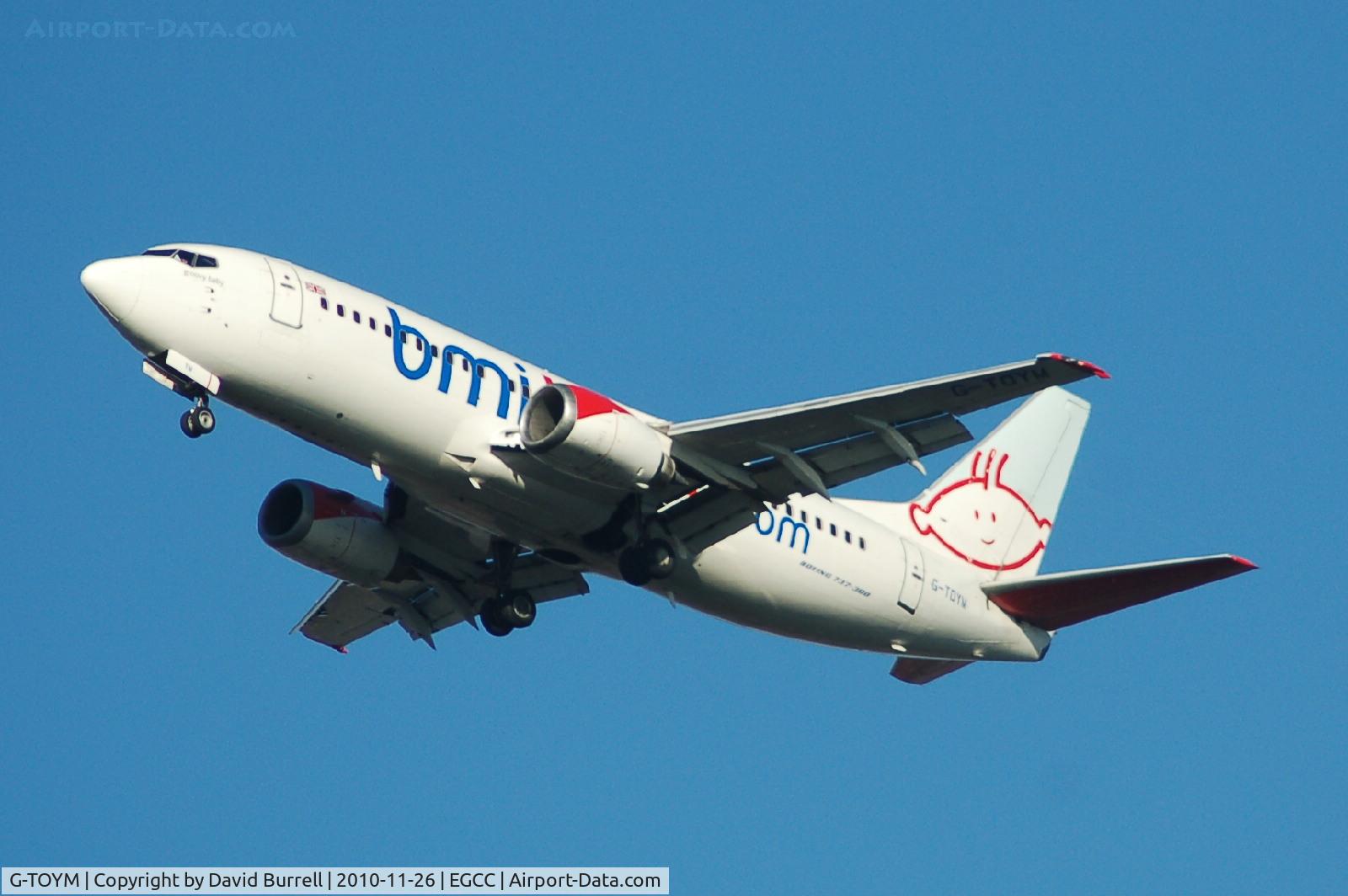 G-TOYM, 1998 Boeing 737-36Q C/N 29141, BMI Baby G-TOYM Boeing 737-36Q on approach to Manchester Airport