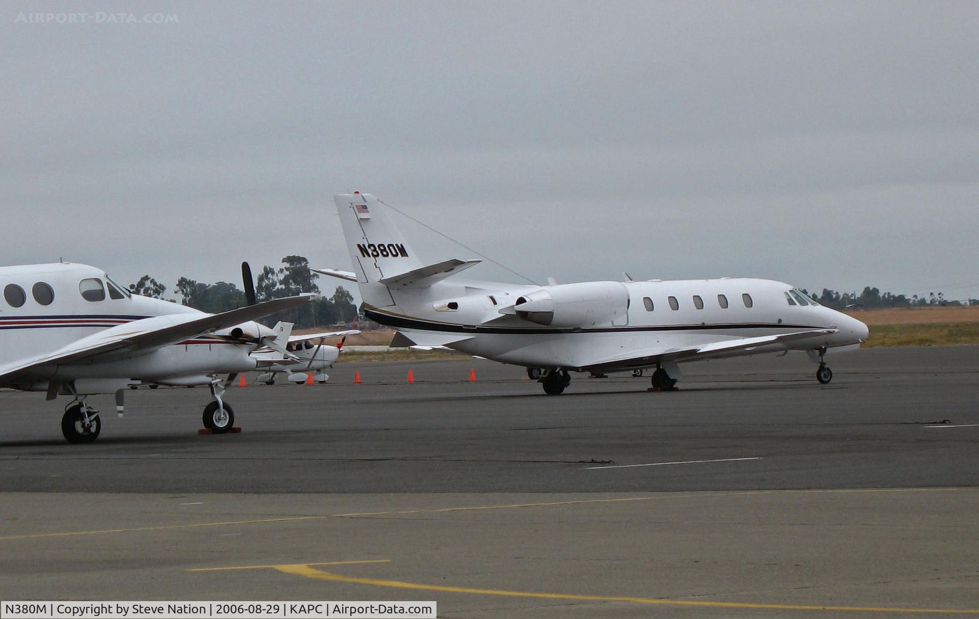 N380M, 2000 Cessna 560XL Citation Excel C/N 560-5111, 2000 Cessna 560XL visiting Napa County Airport, CA