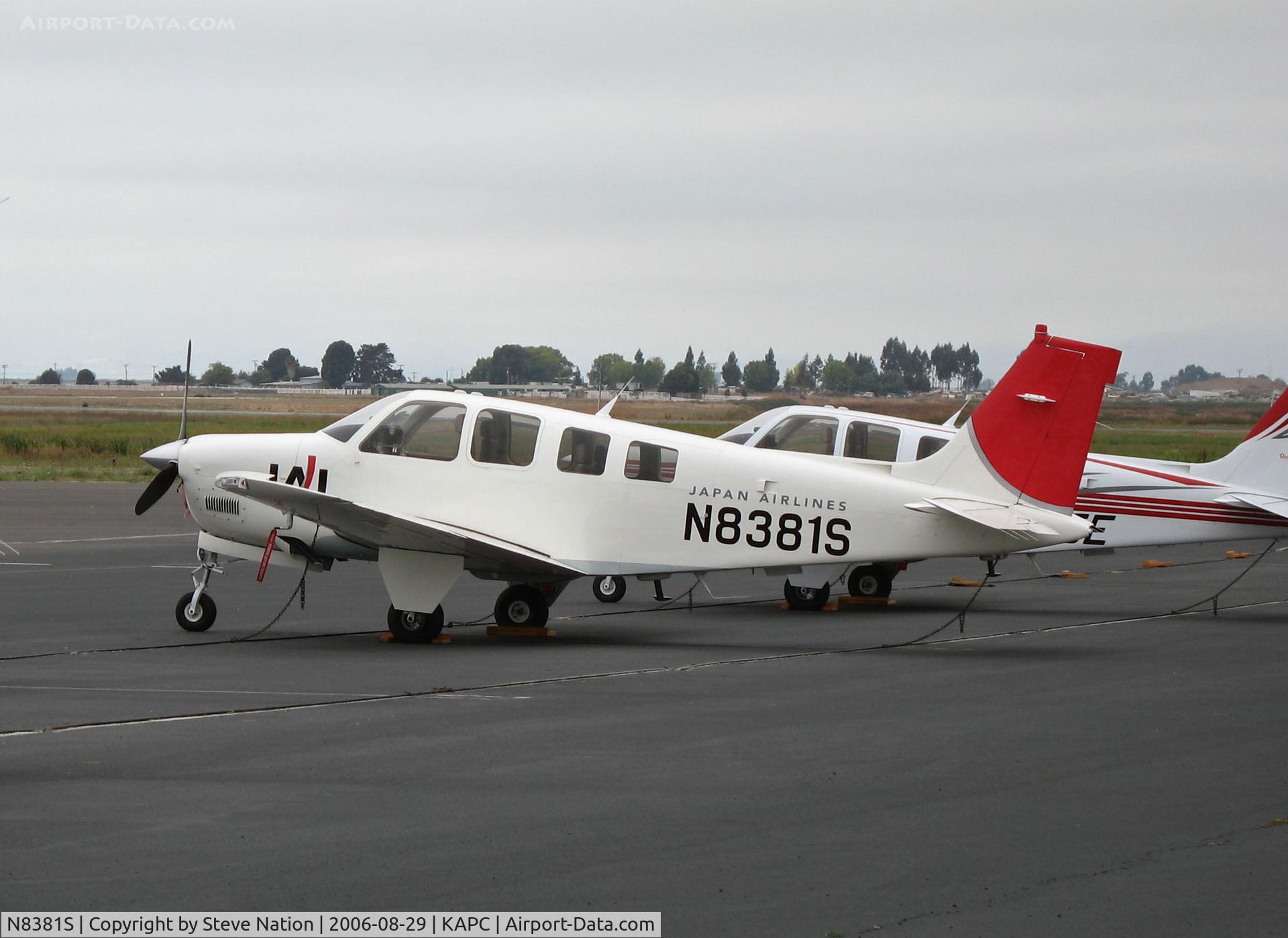 N8381S, 2004 Raytheon Aircraft Company A36 Bonanza C/N E-3575, Japan Airlines/JAL 2004 Raytheon A36 Bonanza in its prime @ Napa County Airport, CA