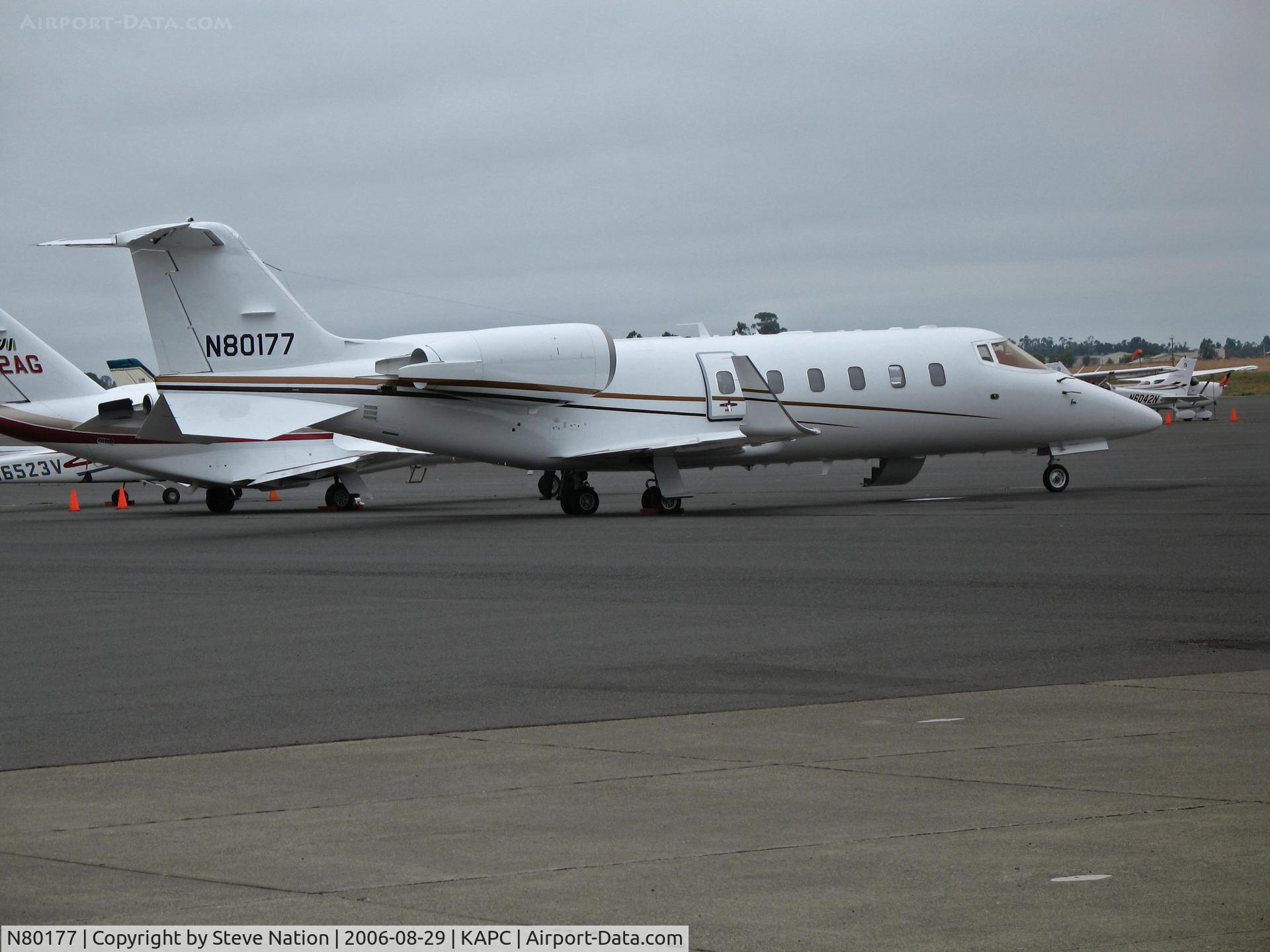N80177, 2006 Learjet 60 C/N 306, Chase Equipment Leasing 2006 Learjet 60 visiting Napa County Airport, CA (became N500 in 2007; N5009 in 2008; then N869AV)