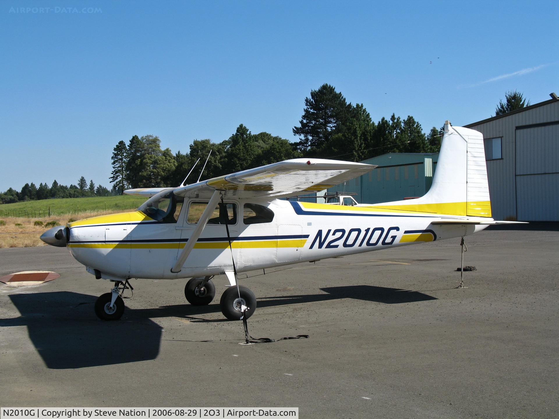 N2010G, 1958 Cessna 182A Skylane C/N 51310, Straight-tailed 1958 Cessna 182A @ Parrett Field, Angwin, CA (to owner in Wasilla, AK by May 2008 - Ain't that Palin country?))