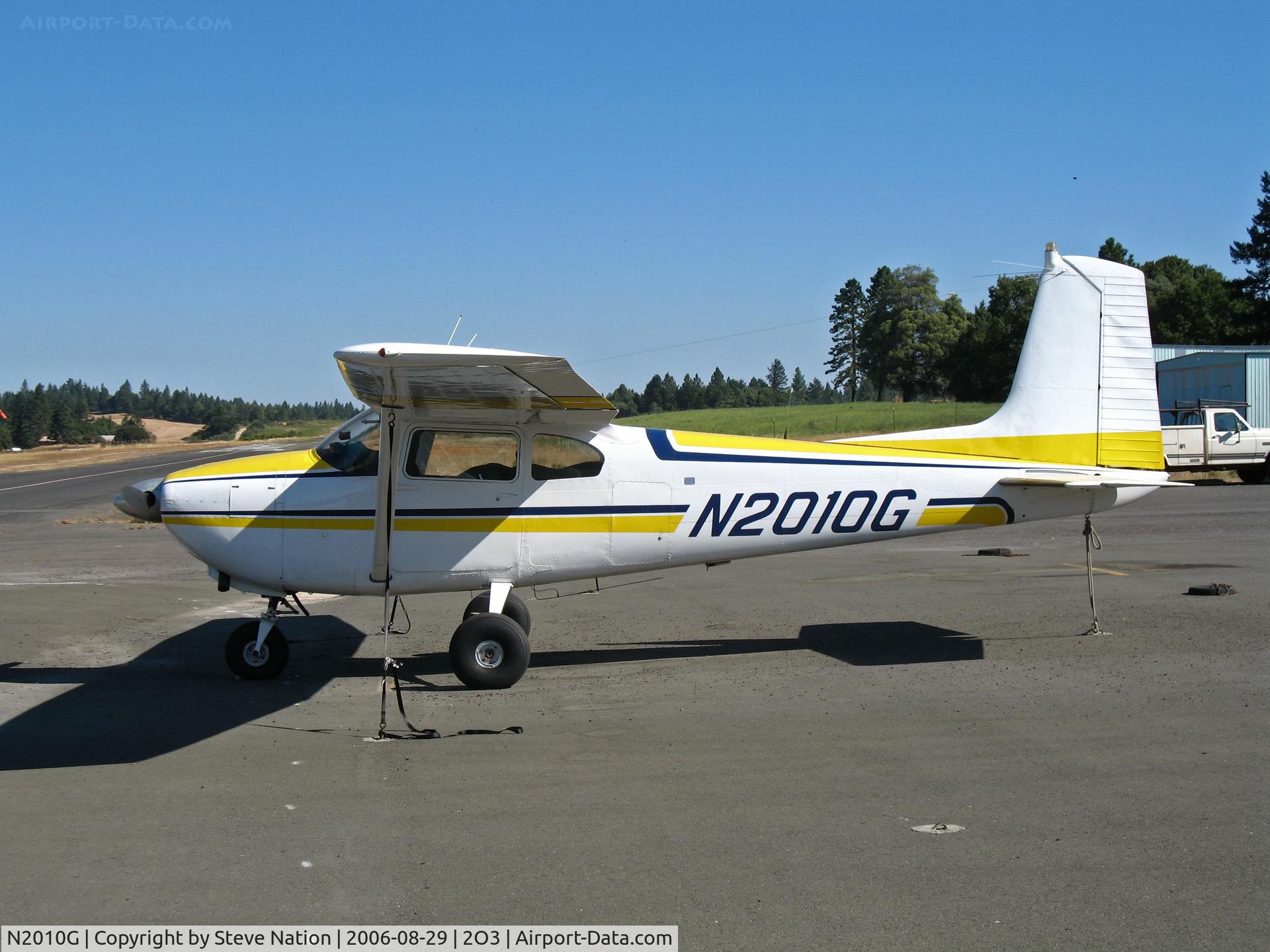 N2010G, 1958 Cessna 182A Skylane C/N 51310, Straight-tailed 1958 Cessna 182A @ Parrett Field, Angwin, CA (to owner in Wasilla, AK by May 2008 - Ain't that Palin country?))