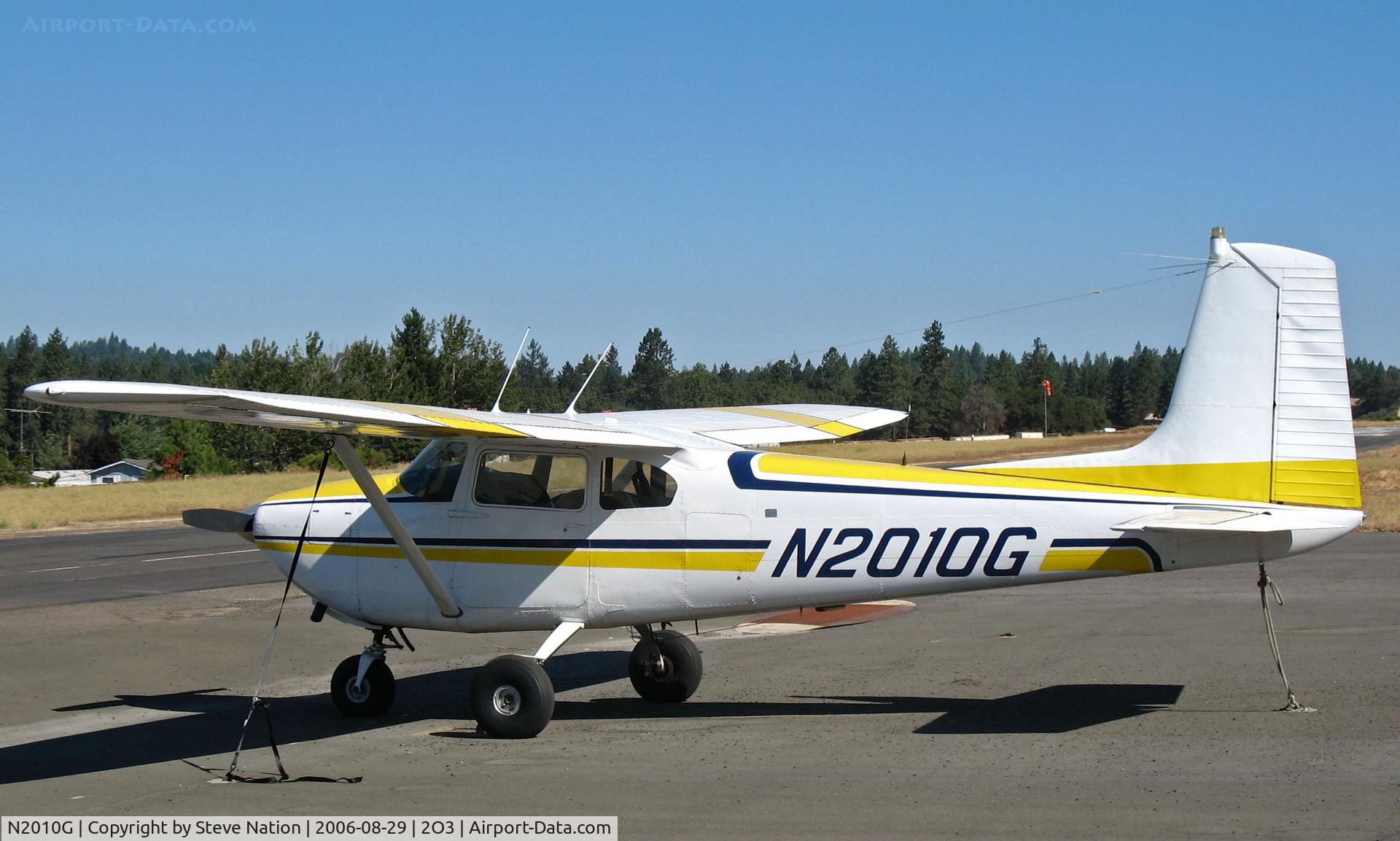 N2010G, 1958 Cessna 182A Skylane C/N 51310, Straight-tailed 1958 Cessna 182A @ Parrett Field, Angwin, CA (to owner in Wasilla, AK by May 2008 - Ain't that Palin country?))