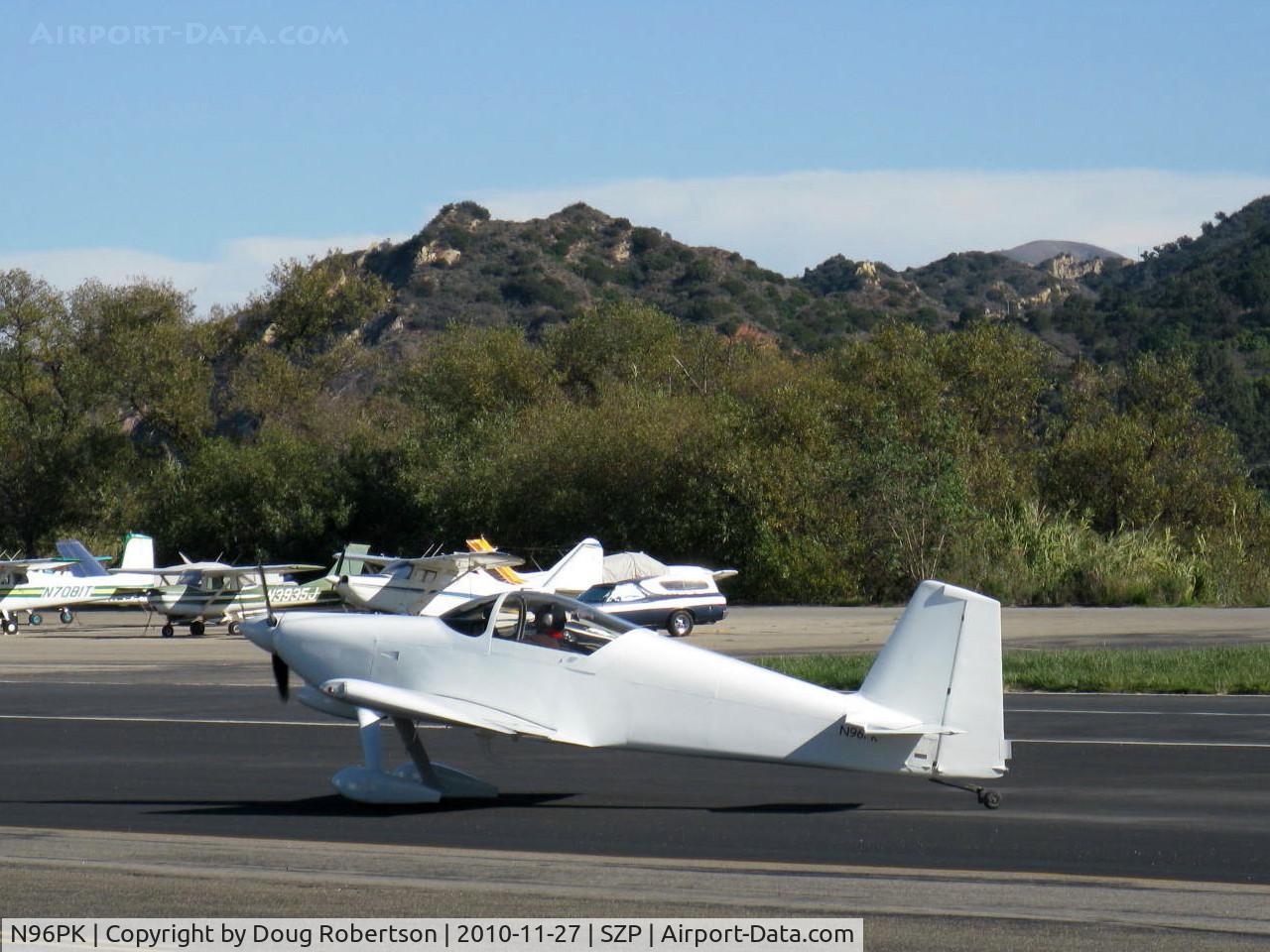 N96PK, 2007 Vans RV-6 C/N 60581, 2007 Cavallo SPECIAL VAN's RV-6.2, Aero-Sport Power IO-360-B1B 180+ Hp, taxi
