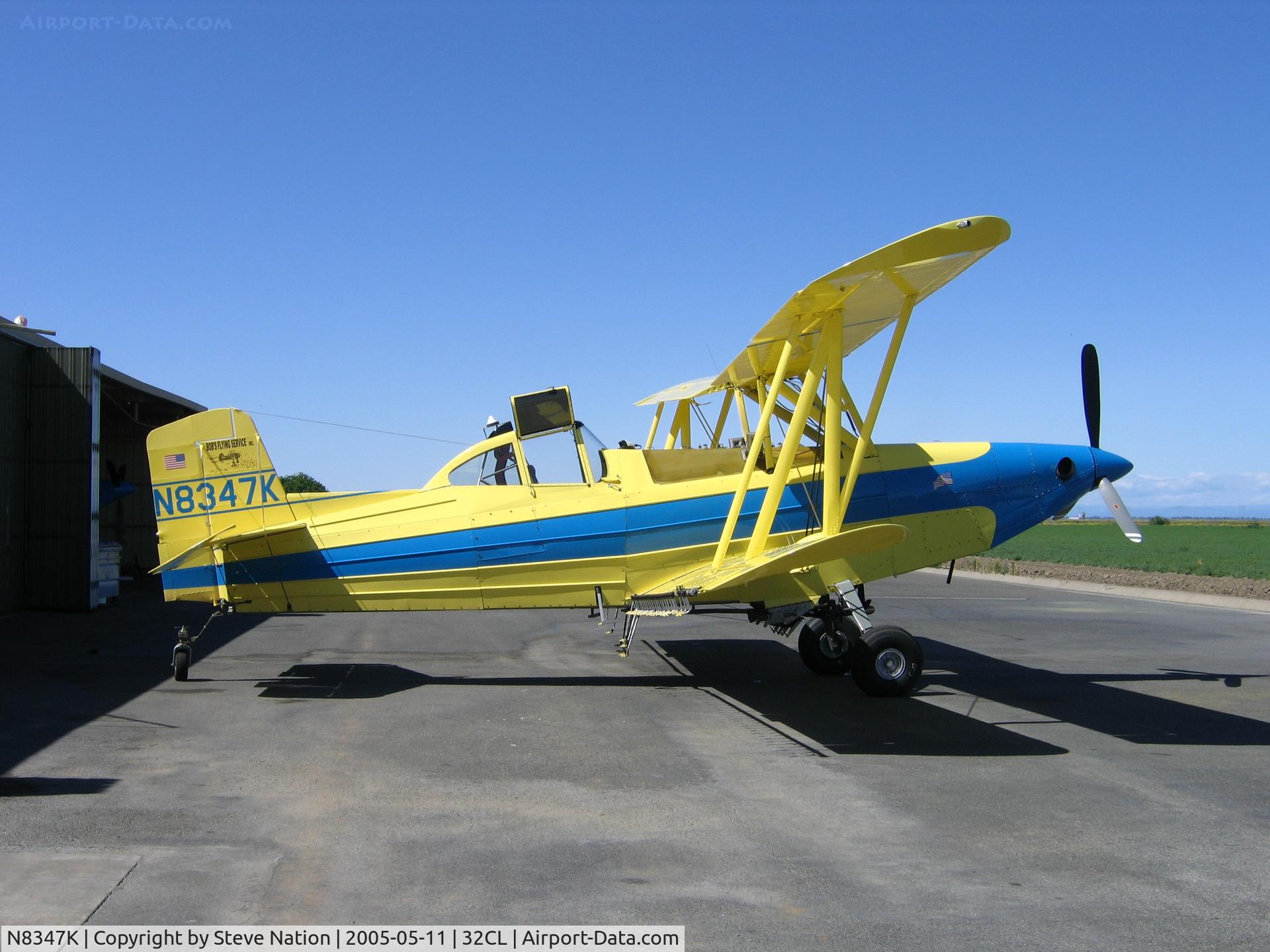 N8347K, 1980 Grumman G-164D C/N 22D, Bob's Flying Service (titles) 1980 G-164D sprayer at their Knight's Landing, CA airstrip
