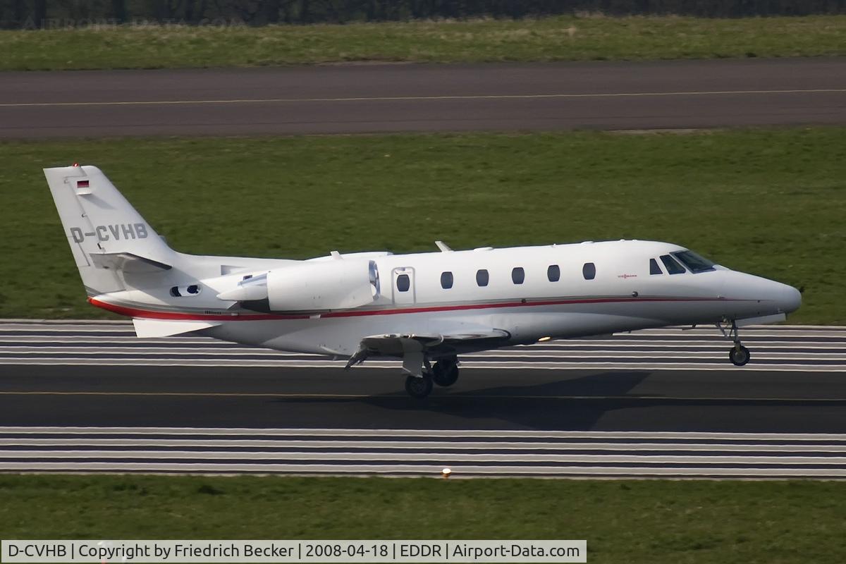 D-CVHB, 2007 Cessna 560XL Citation XLS C/N 560-5688, moments prior touchdown