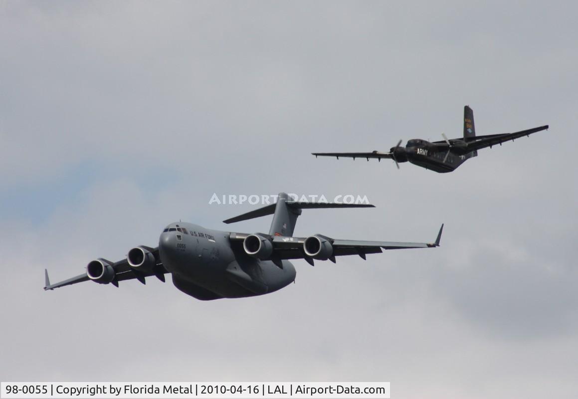 98-0055, 1998 Boeing C-17A Globemaster III C/N F-58/P-55, C-17A and C-7 heritage flight
