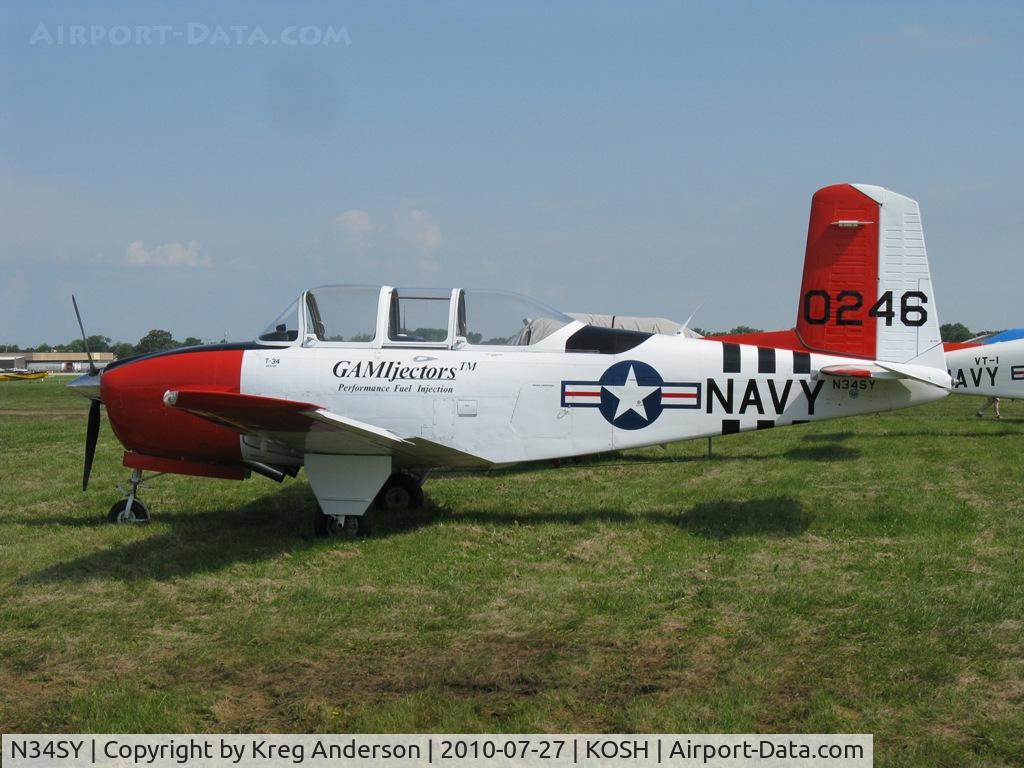 N34SY, 1956 Beech D-45 Mentor C/N BG-246, EAA AirVenture 2010