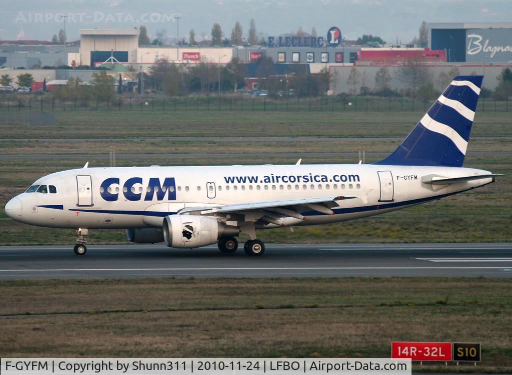 F-GYFM, 1999 Airbus A319-112 C/N 1068, Taxiing to Air France facility after test flight...