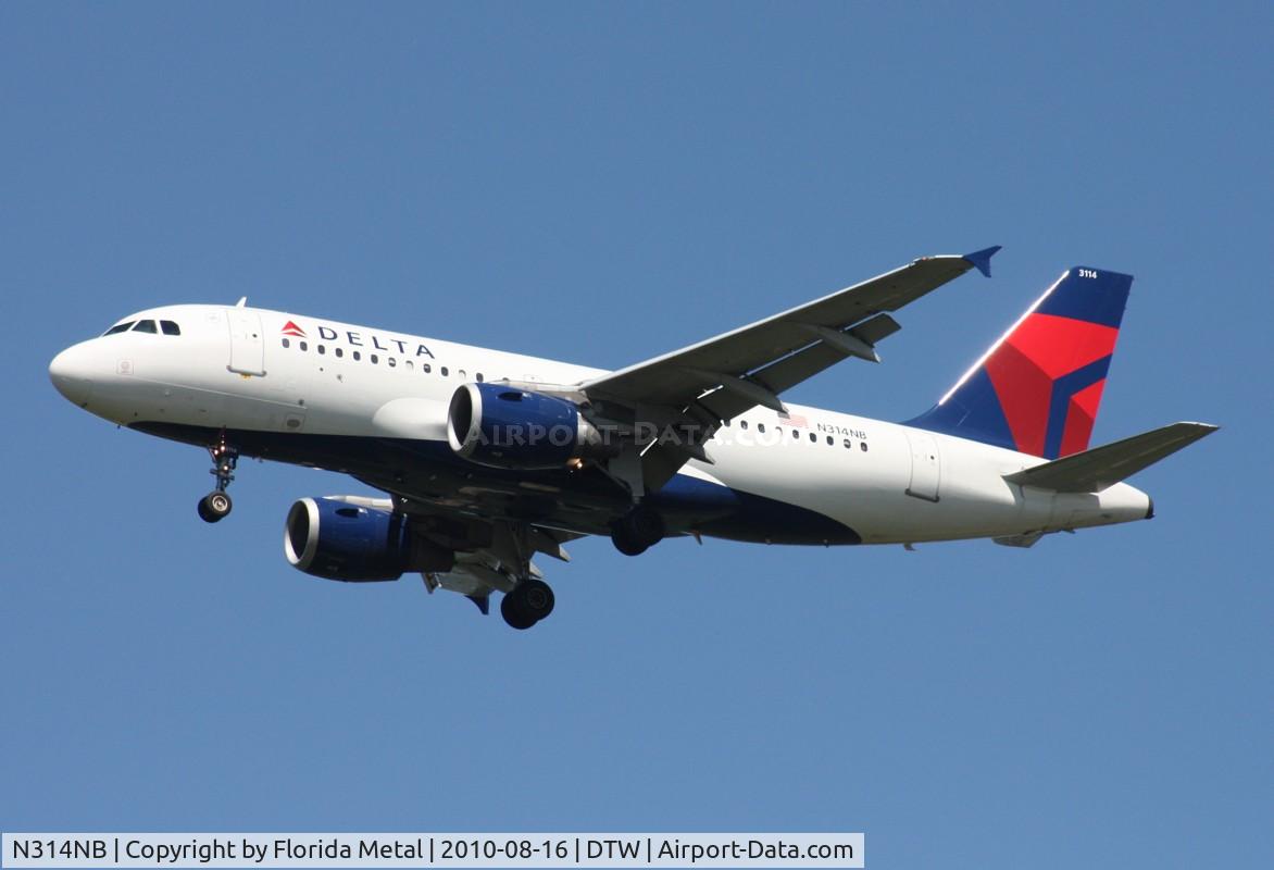 N314NB, 2000 Airbus A319-114 C/N 1191, Delta A319