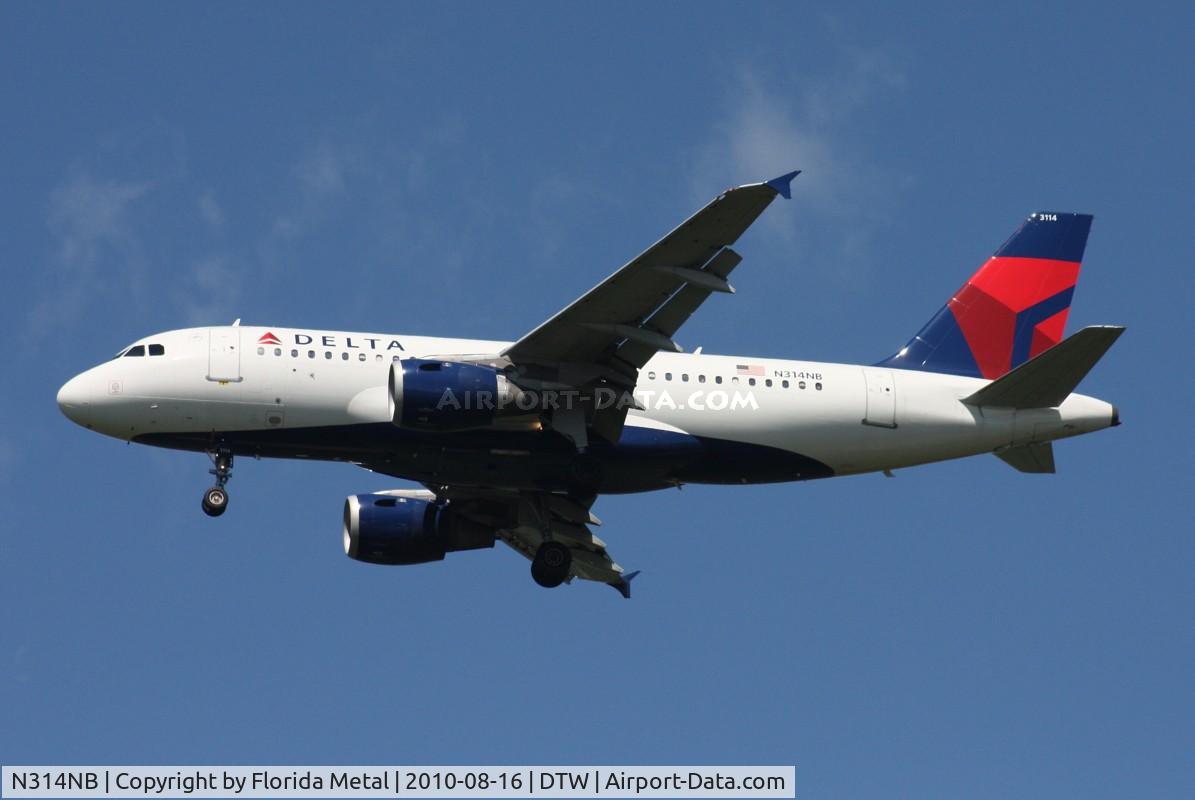 N314NB, 2000 Airbus A319-114 C/N 1191, Delta A319