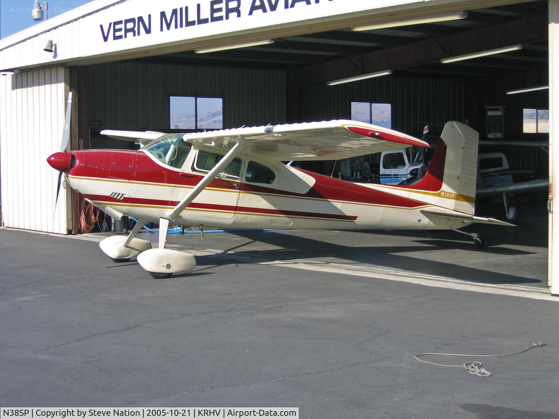 N38SP, 1955 Cessna 180 C/N 31668, Jennifer, here's another shot of your Dad's beautiful 1955 Cessna 180 - we miss him too @ Reid-Hillview Airport, San Jose, CA