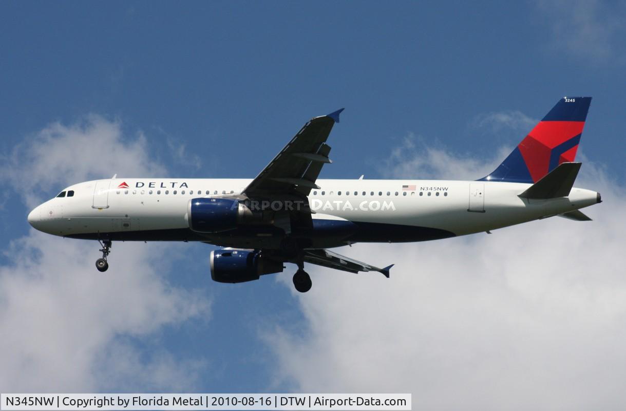 N345NW, 1993 Airbus A320-212 C/N 399, Delta A320