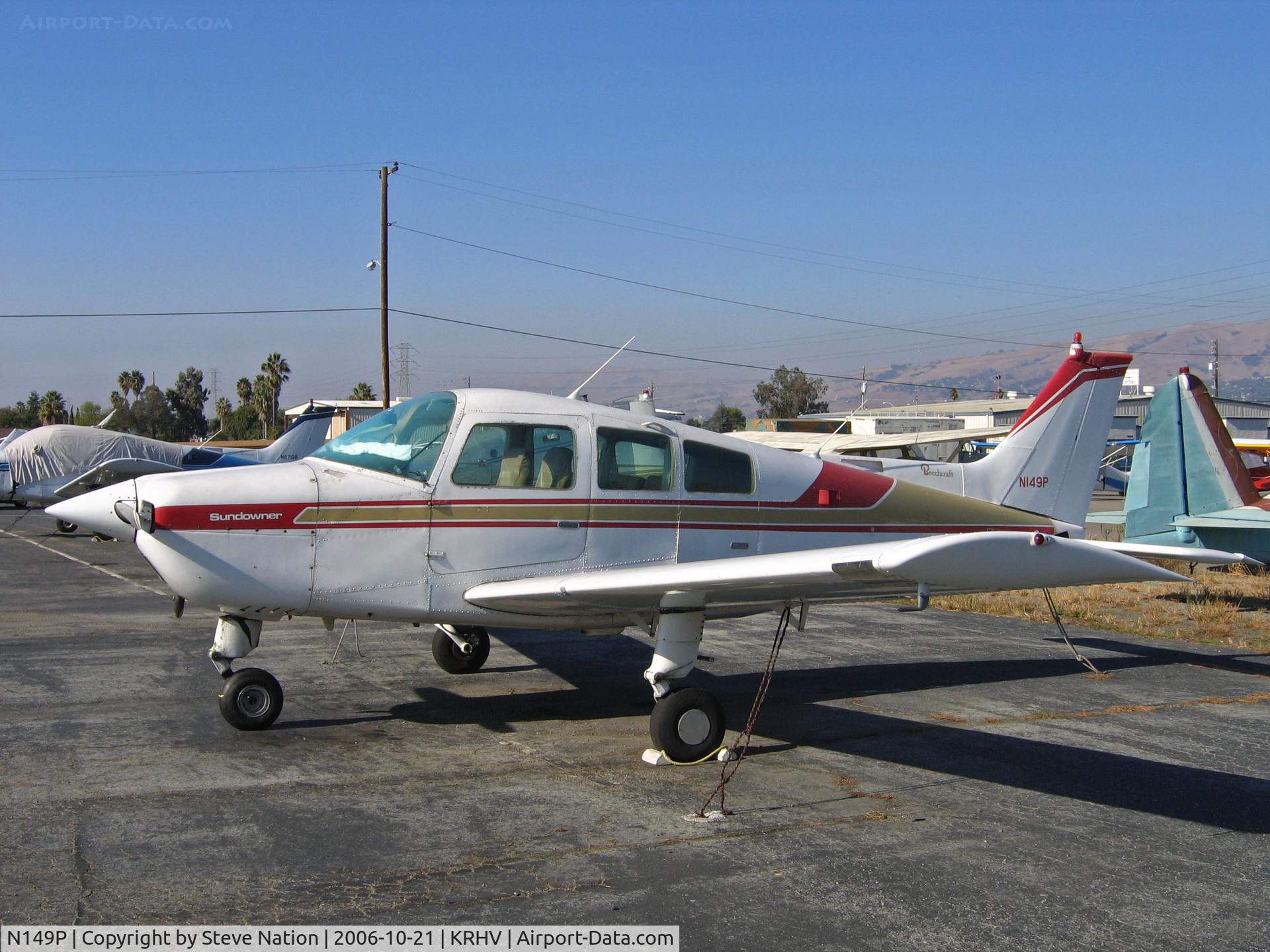 N149P, 1979 Beech C23 Sundowner 180 C/N M-2237, Locally-based 1979 Beech C23 in rich late afternoon sunshine @ Reid-Hillview Airport, San Jose, CA