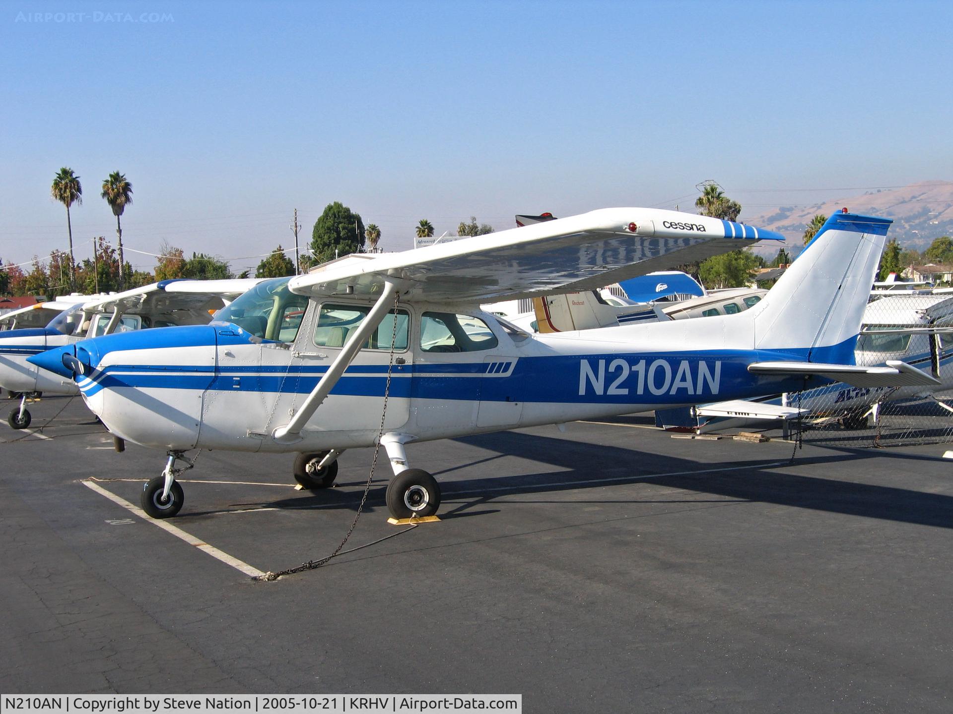N210AN, 1975 Cessna 172M C/N 17264678, Locally-based 1975 Cessna 172M operated by Nice Air @ Reid-Hillview Airport, San Jose, CA