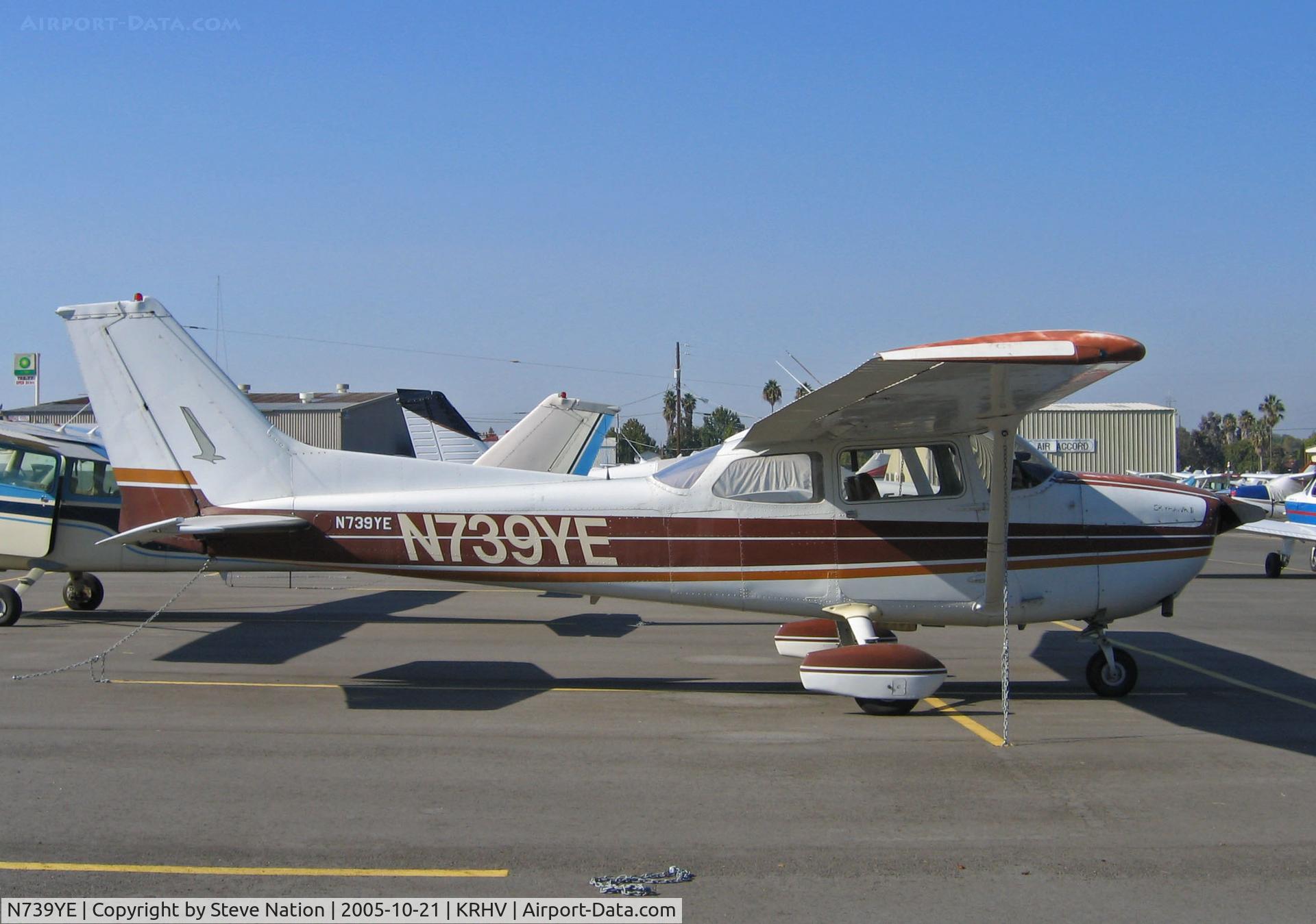 N739YE, 1978 Cessna 172N C/N 17270906, Locally-based 1978 Cessna 172N with large & small registrations @ Reid-Hillview (originally Reid's Hillview) Airport, San Jose, CA