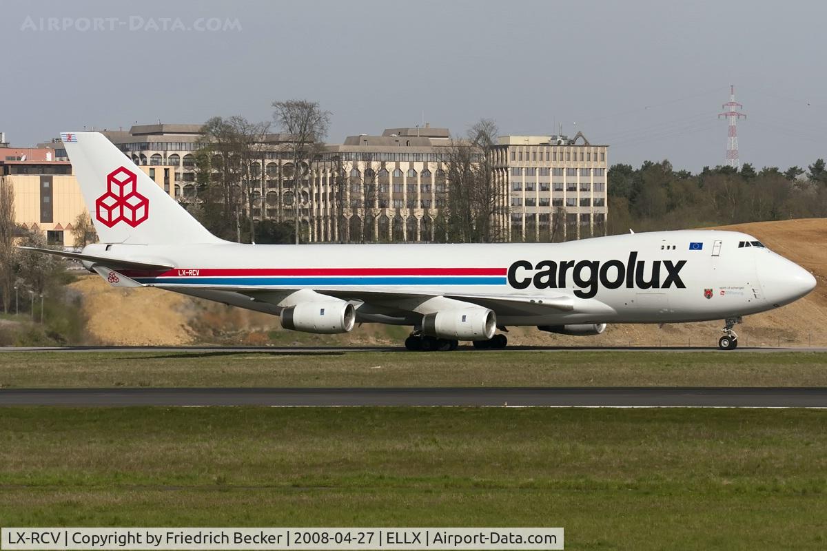 LX-RCV, 1999 Boeing 747-4R7F C/N 30400, taxying to the cargo center