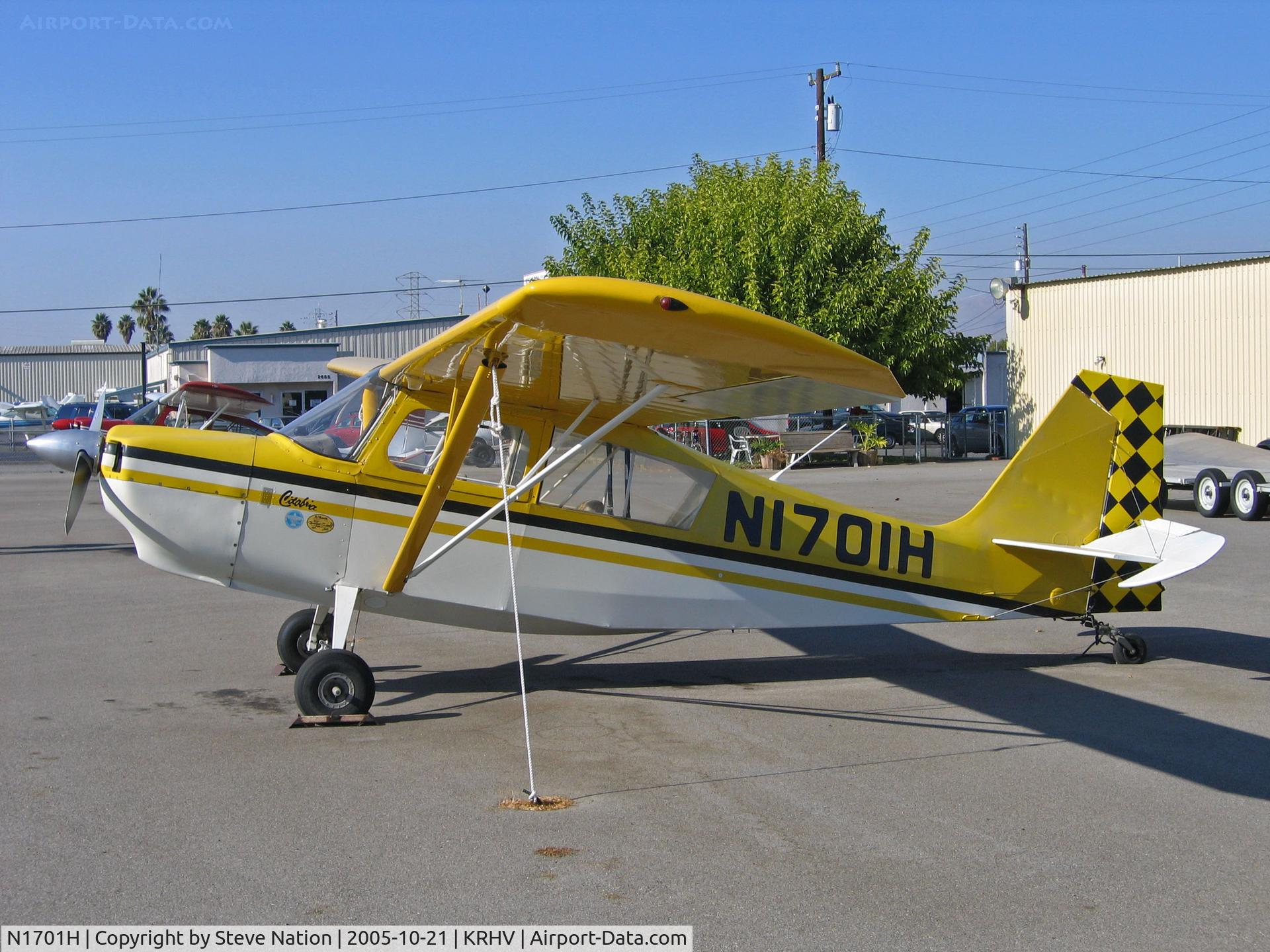 N1701H, 1974 Bellanca 7KCAB Citabria C/N 454-74, Locally-based 1974 Bellanca 7KCAB ib brilliant sunshine @ Reid-Hillview (originally Reid's Hillview) Airport, San Jose, CA