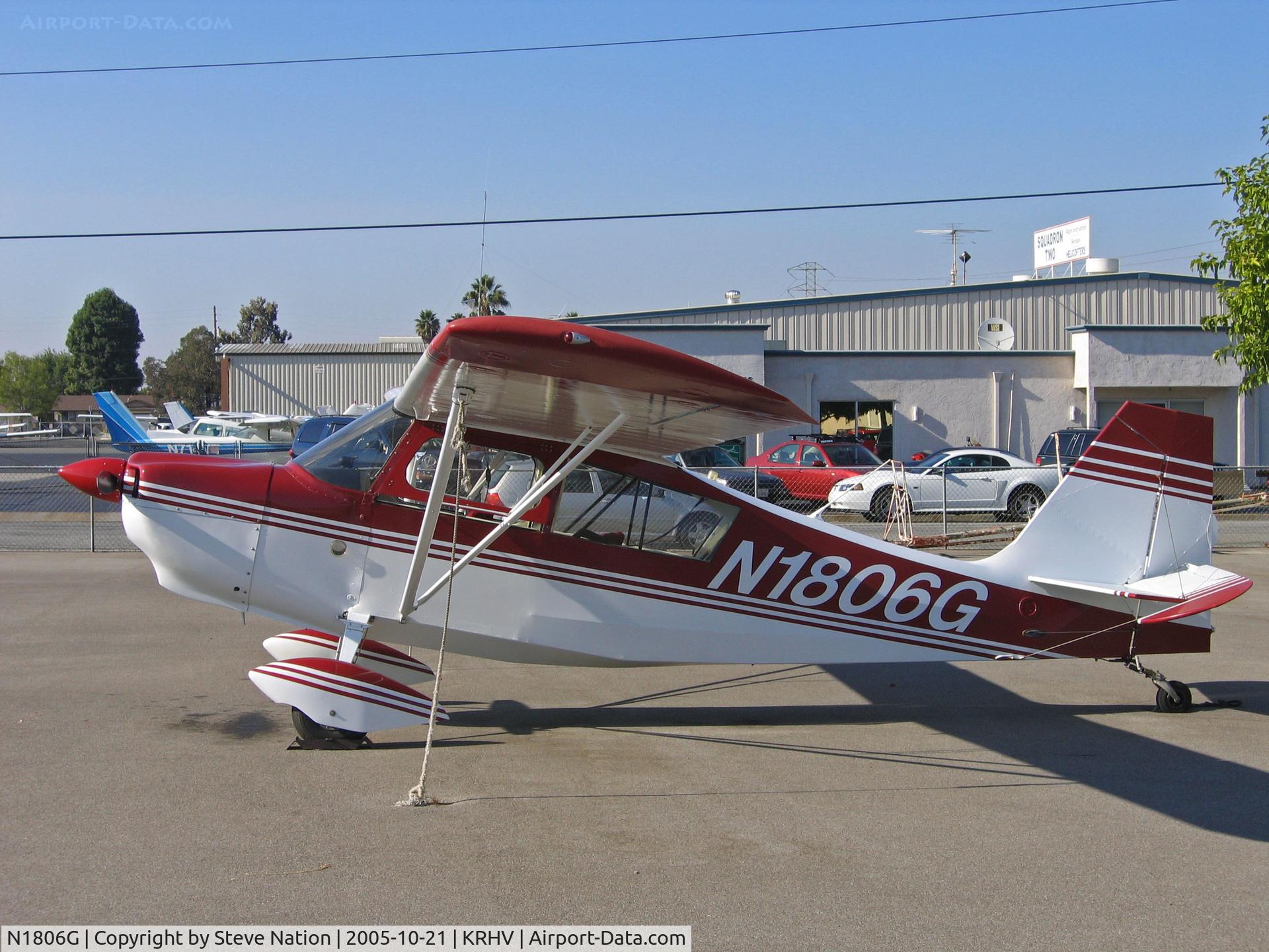 N1806G, 1968 Champion 7ECA Citabria C/N 573, Locally-based 1968 Champion 7ECA in brilliant sunshine @ Reid-Hillview (originally Reid's Hillview) Airport, San Jose, CA