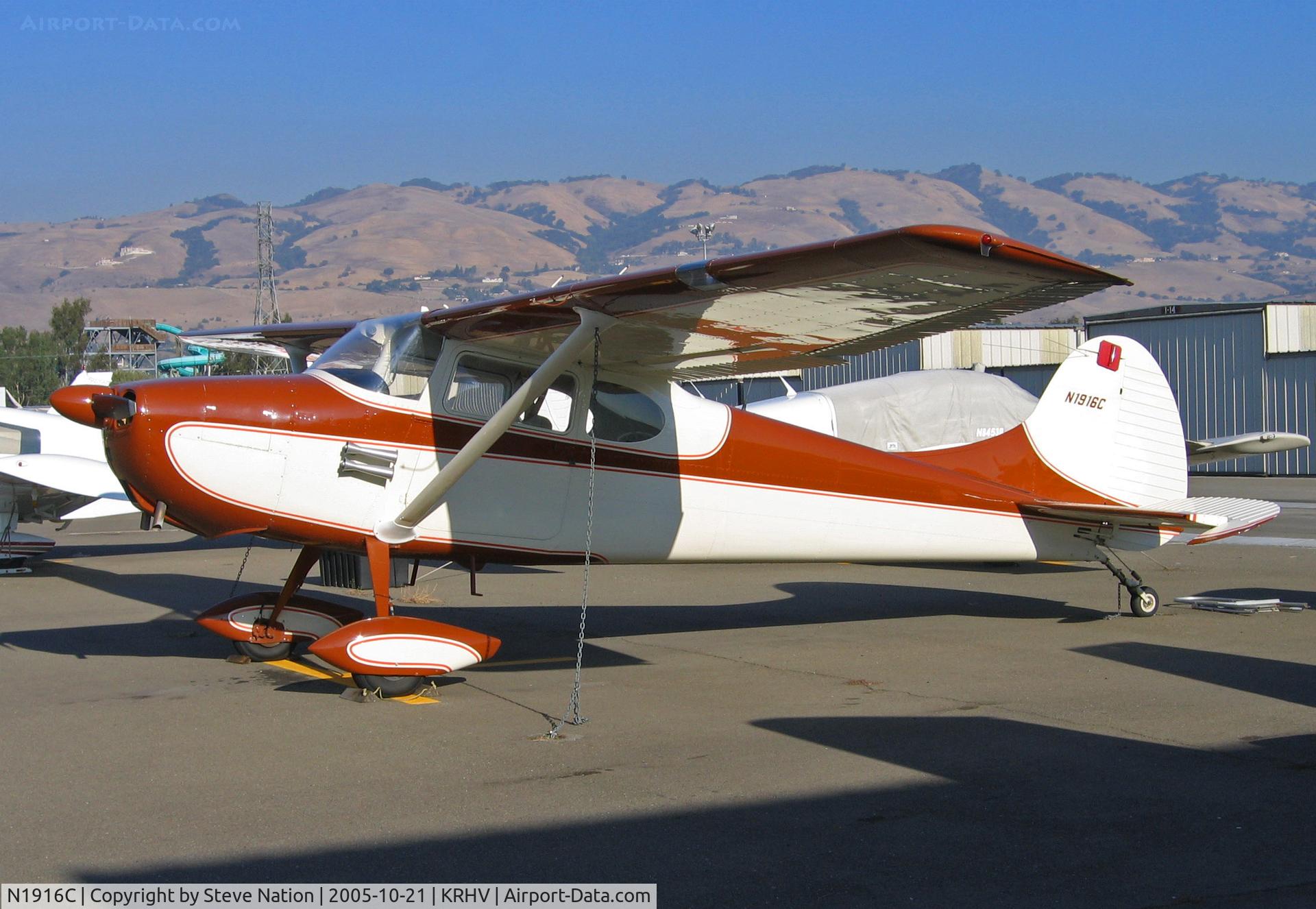 N1916C, 1953 Cessna 170B C/N 26061, Locally-based 1953 Cessna 170B in brilliant sunshine @ Reid-Hillview (originally Reid's Hillview) Airport, San Jose, CA