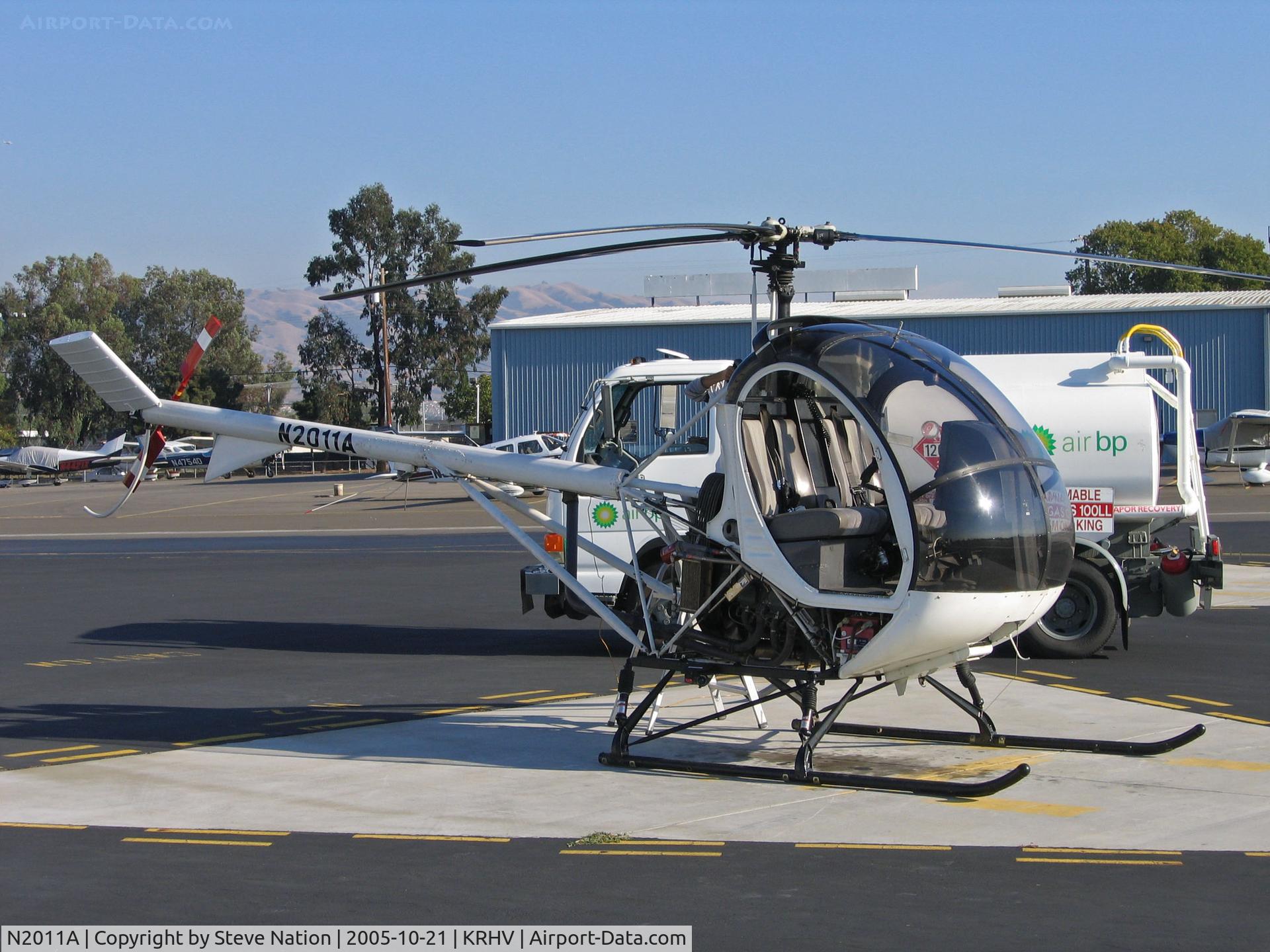 N2011A, 1995 Schweizer 269C-1 C/N 0016, Locally-based 1995 269C-1 in brilliant sunshine @ Reid-Hillview (originally Reid's Hillview) Airport, San Jose, CA