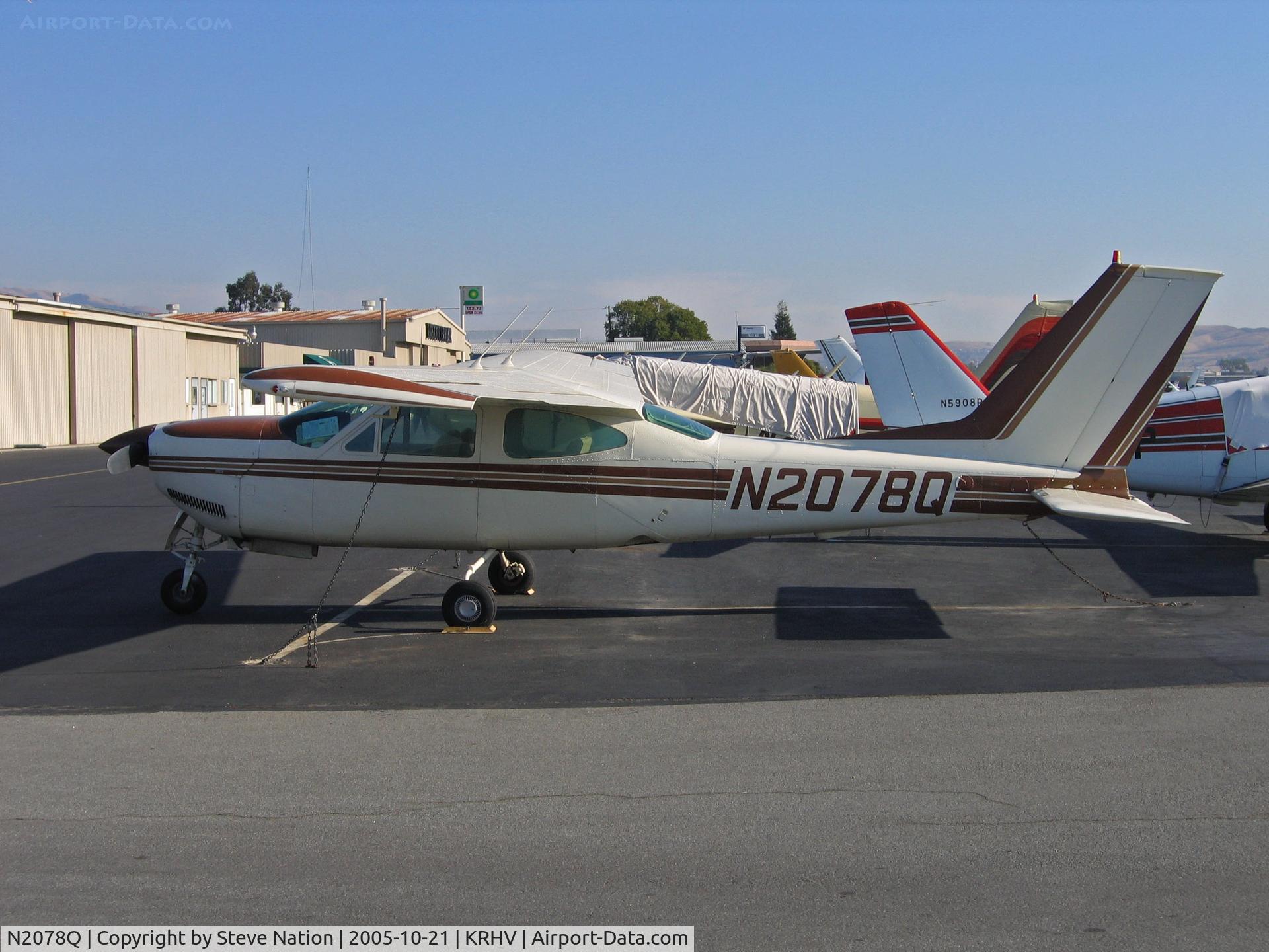 N2078Q, 1974 Cessna 177RG Cardinal C/N 177RG0478, Locally-based 1974 Cessna 177RG in brilliant sunshine @ Reid-Hillview (originally Reid's Hillview) Airport, San Jose, CA (to owner in Charlottte, NC by Oct 2006)