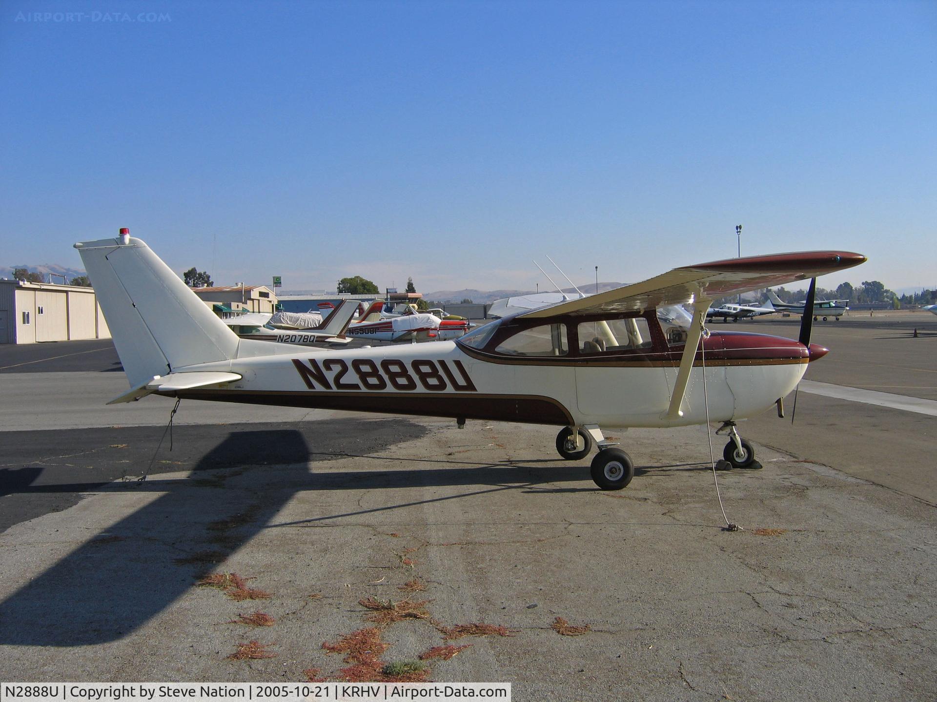 N2888U, 1963 Cessna 172D C/N 17250488, Locally-based 1963 Cessna 172D in brilliant sunshine @ Reid-Hillview (originally Reid's Hillview) Airport, San Jose, CA