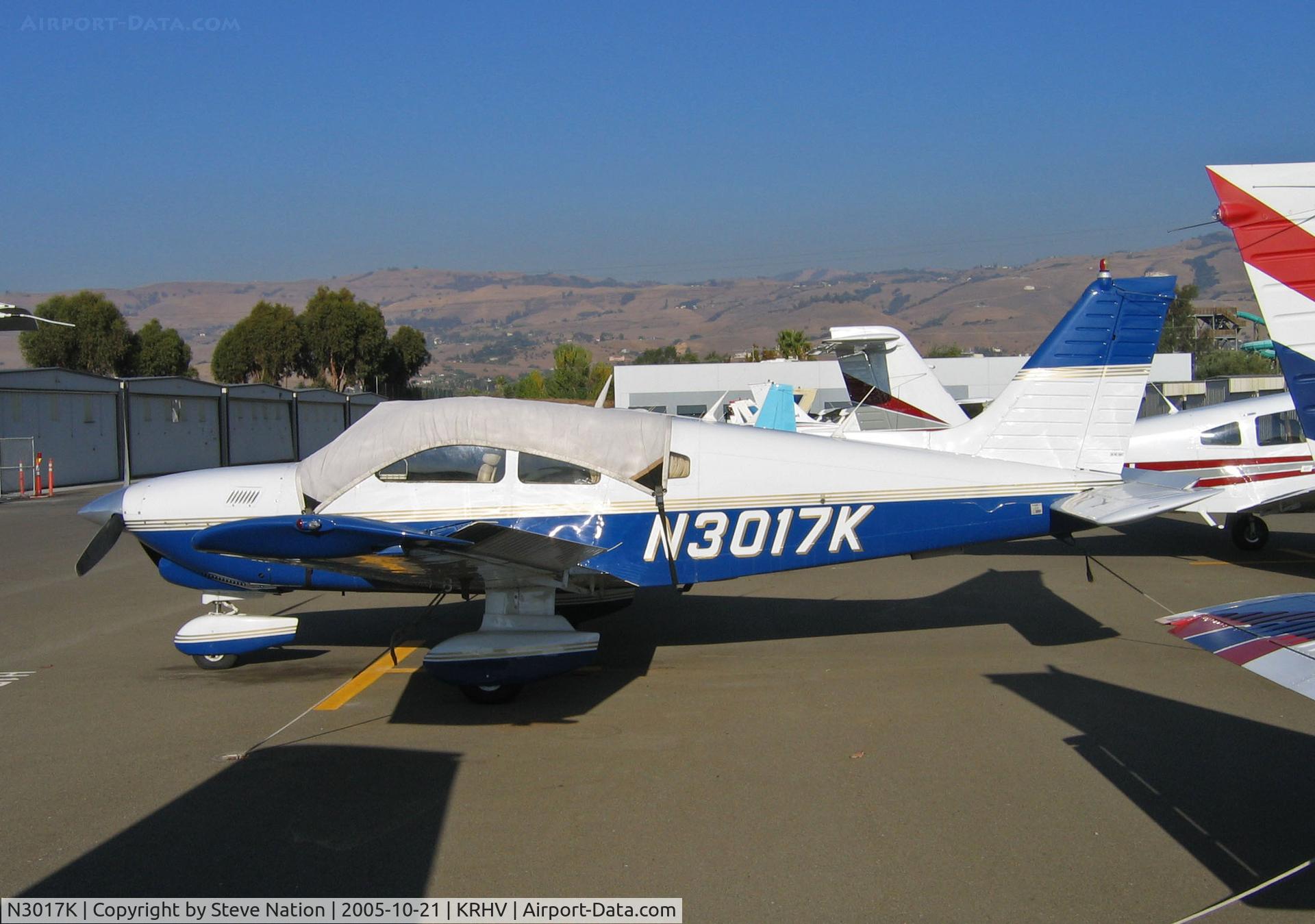 N3017K, 1979 Piper PA-28-201T Turbo Dakota C/N 28-7921048, Locally-based 1979 Piper PA-28-201T with cockpit cover in brilliant sunshine @ Reid-Hillview (originally Reid's Hillview) Airport, San Jose, CA