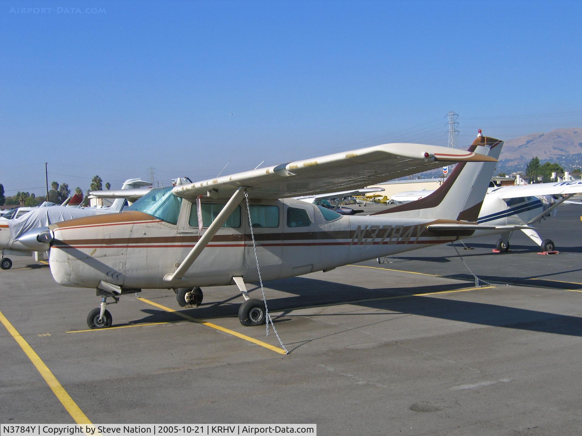 N3784Y, 1963 Cessna 210D Centurion C/N 21058284, Locally-based 1963 Cessna 210D in brilliant sunshine @ Reid-Hillview (originally Reid's Hillview) Airport, San Jose, CA