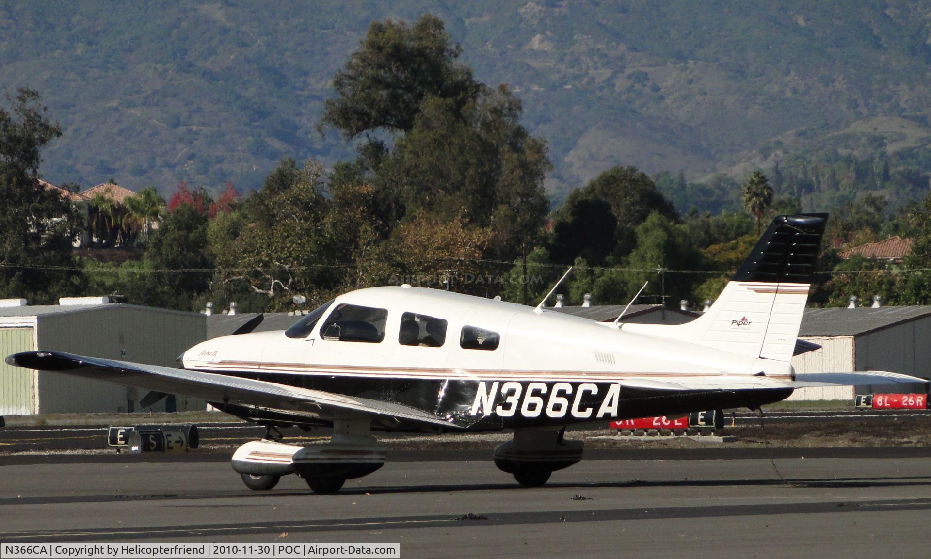 N366CA, 1998 Piper PA-28-181 C/N 2843135, Parked in transient parking