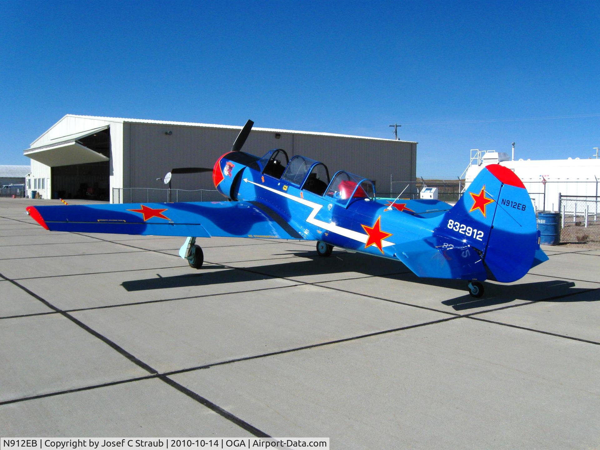 N912EB, 1983 Yakovlev (Aerostar) Yak-52 C/N 832912, 1983 Aerostar S A YAK-52