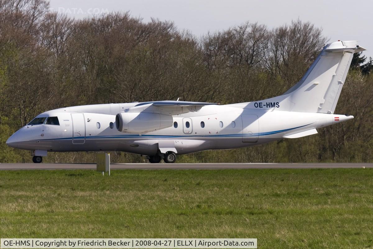 OE-HMS, 1999 Fairchild Dornier 328-300 328JET C/N 3121, line up for departure