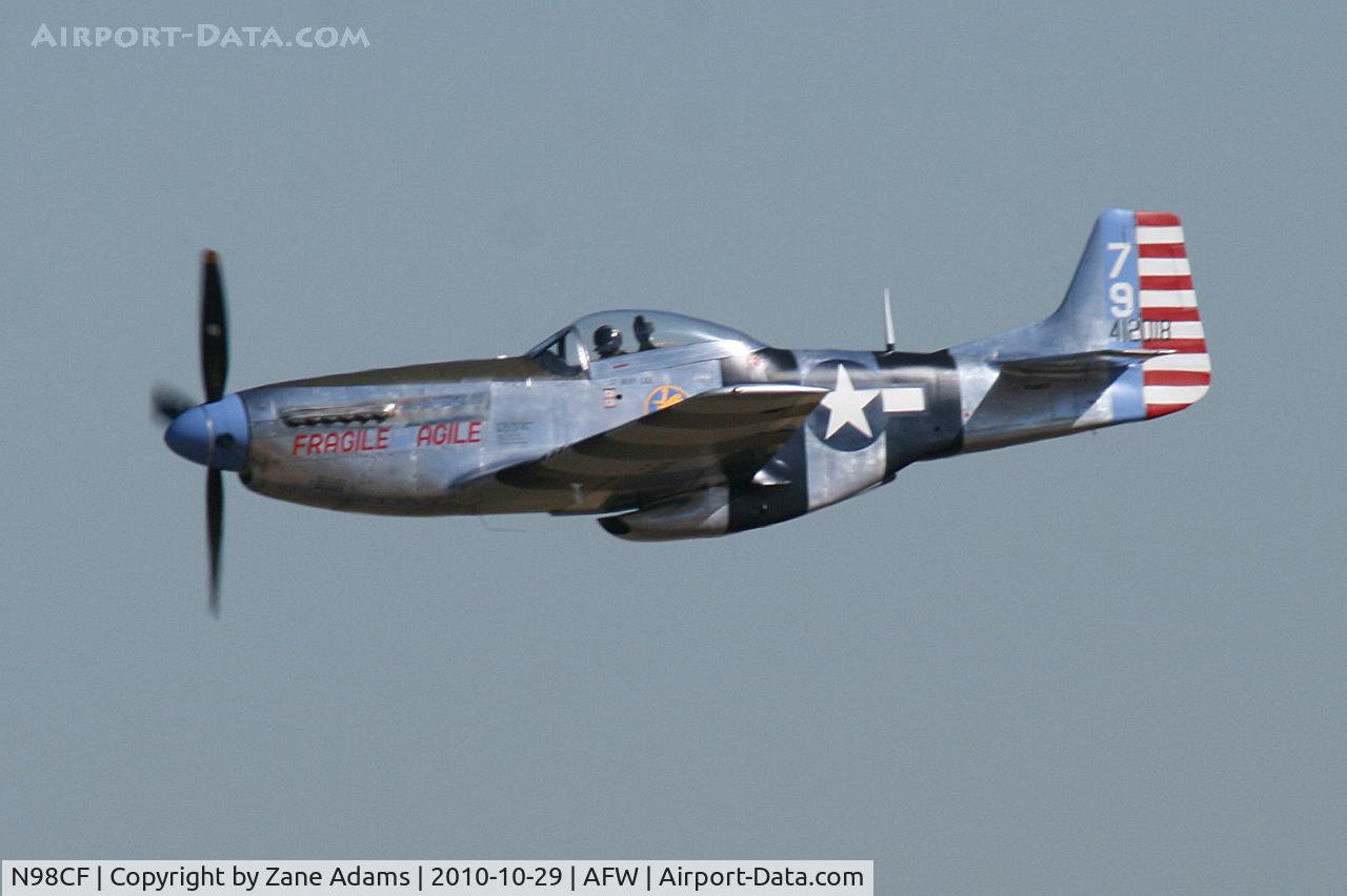 N98CF, 1944 North American P-51K Mustang C/N 111-30149, At the 2010 Alliance Airshow - Fort Worth, TX