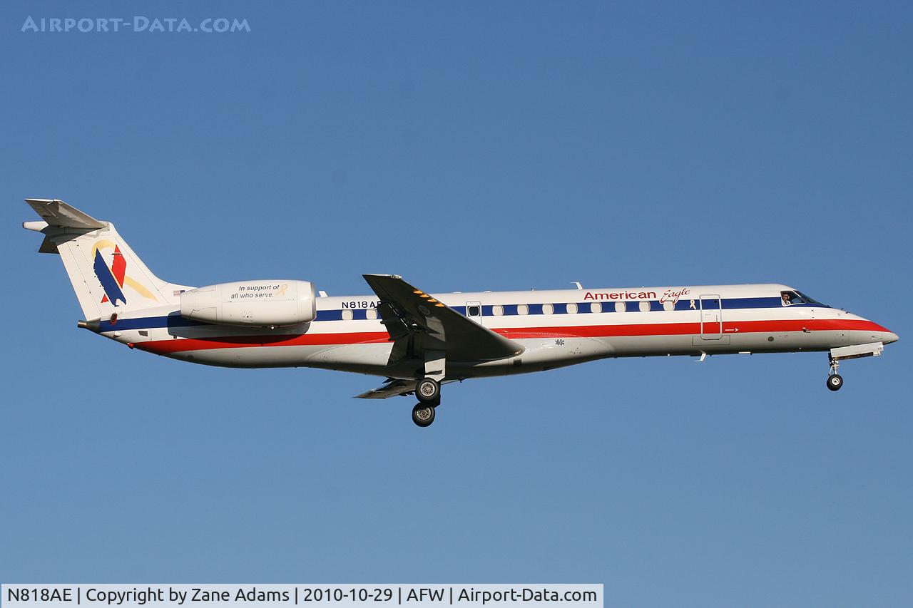 N818AE, 2002 Embraer ERJ-140LR (EMB-135KL) C/N 145561, At the 2010 Alliance Airshow - Fort Worth, TX