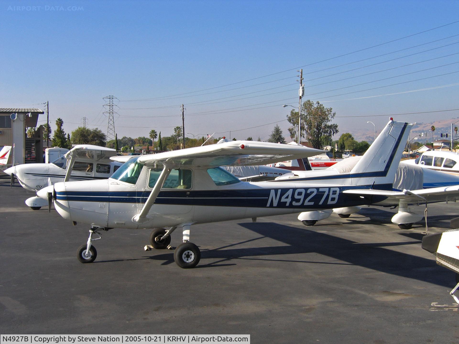 N4927B, 1979 Cessna 152 C/N 15283709, Locally-based 1979 Cessna 152 in bright sunshine @ Reid-Hillview Airport, San Jose, CA