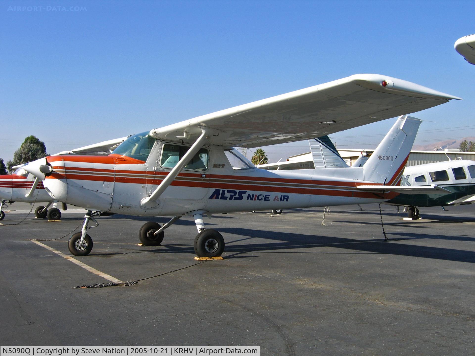 N5090Q, 1981 Cessna 152 C/N 15285071, Better shot of Locally-based 1981 Cessna 152 operated by ALPS Nice Air in bright sunshine @ Reid-Hillview Airport, San Jose, CA