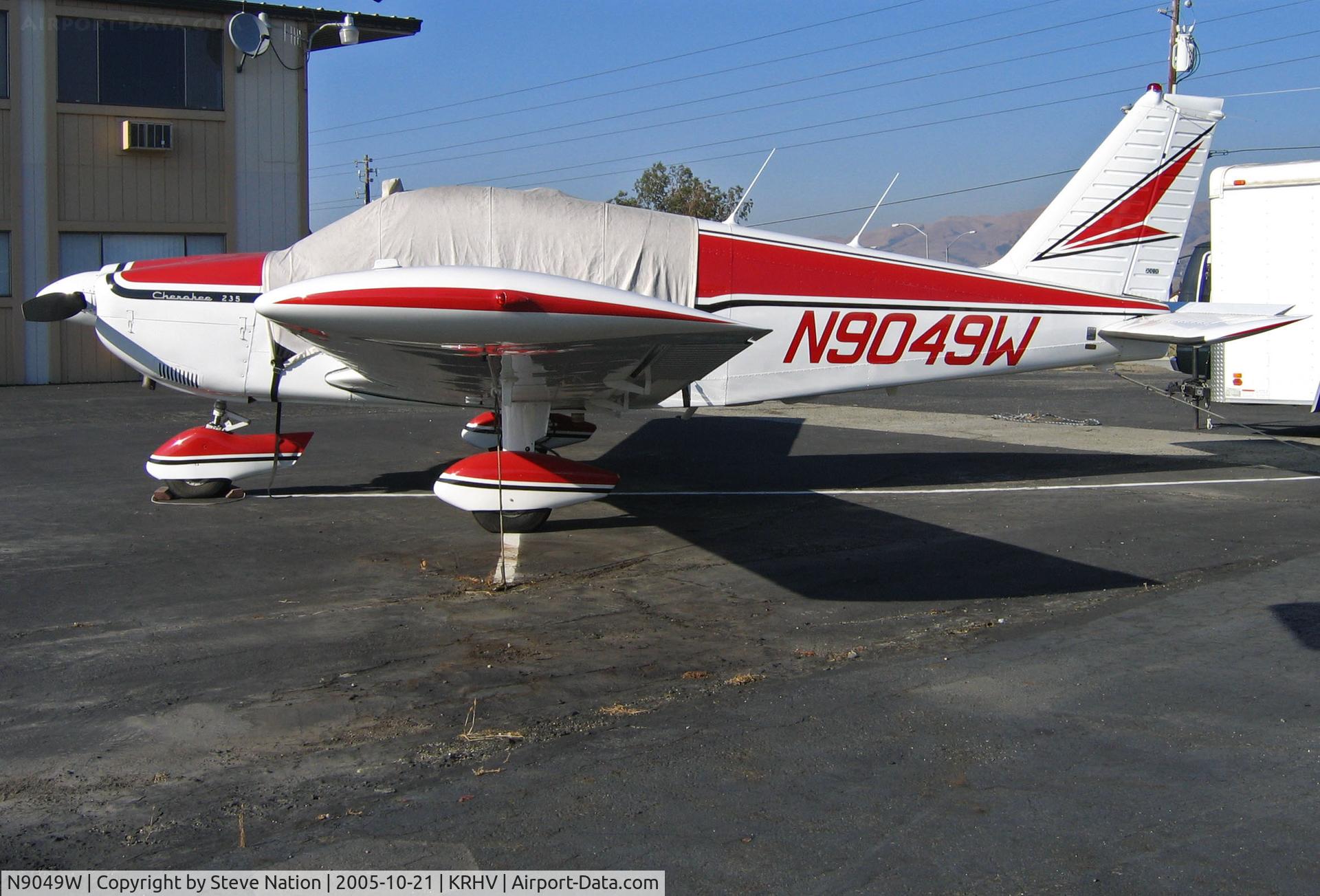 N9049W, 1965 Piper PA-28-235 Cherokee C/N 28-10643, Locally-based 1965 Piper PA-28-235 Cherokee with cockpit cover @ Reid-Hillview Airport, San Jose, CA