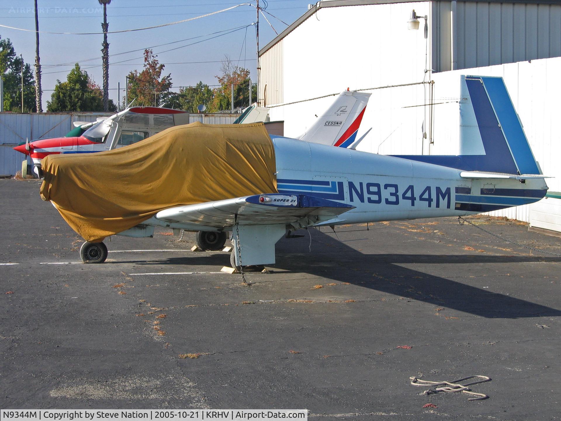 N9344M, 1966 Mooney M20E C/N 1276, Locally-based 1966 Mooney M20E with engine covered @ Reid-Hillview Airport, San Jose, CA