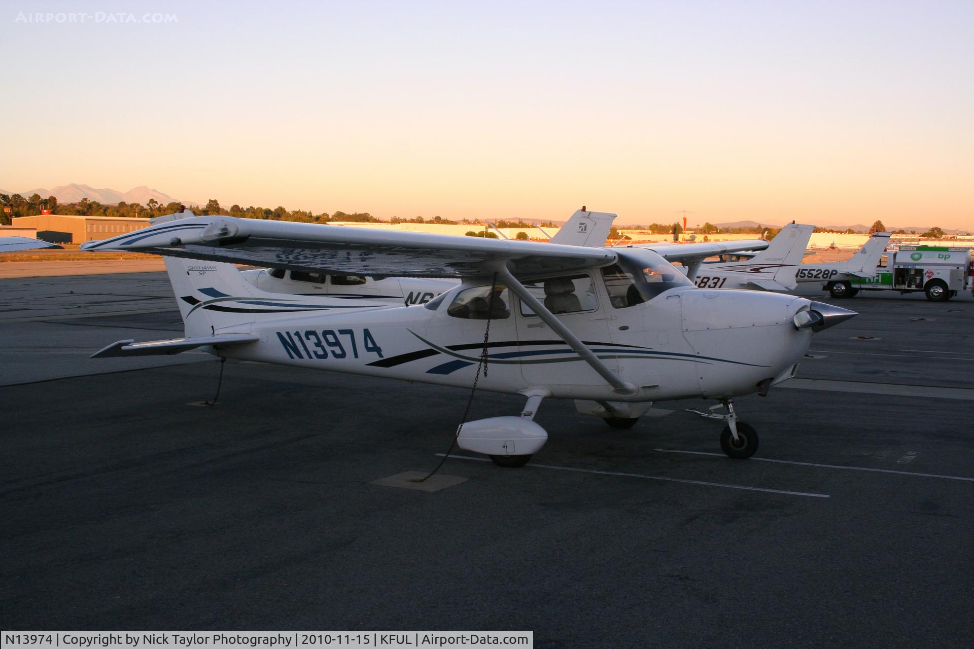 N13974, 2006 Cessna 172S C/N 172S10409, Sitting at AFI Fullerton