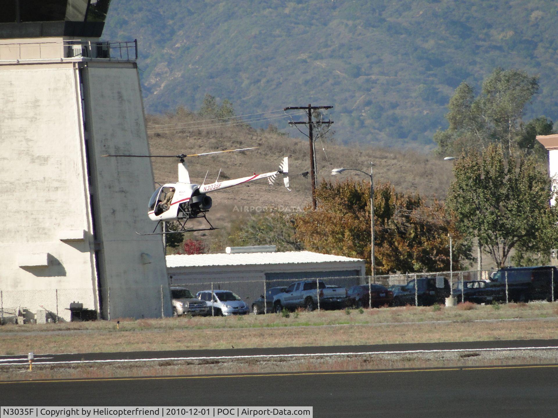 N3035F, 2007 Robinson R22 Beta C/N 4169, Air taxiing to get permission to cross active runways