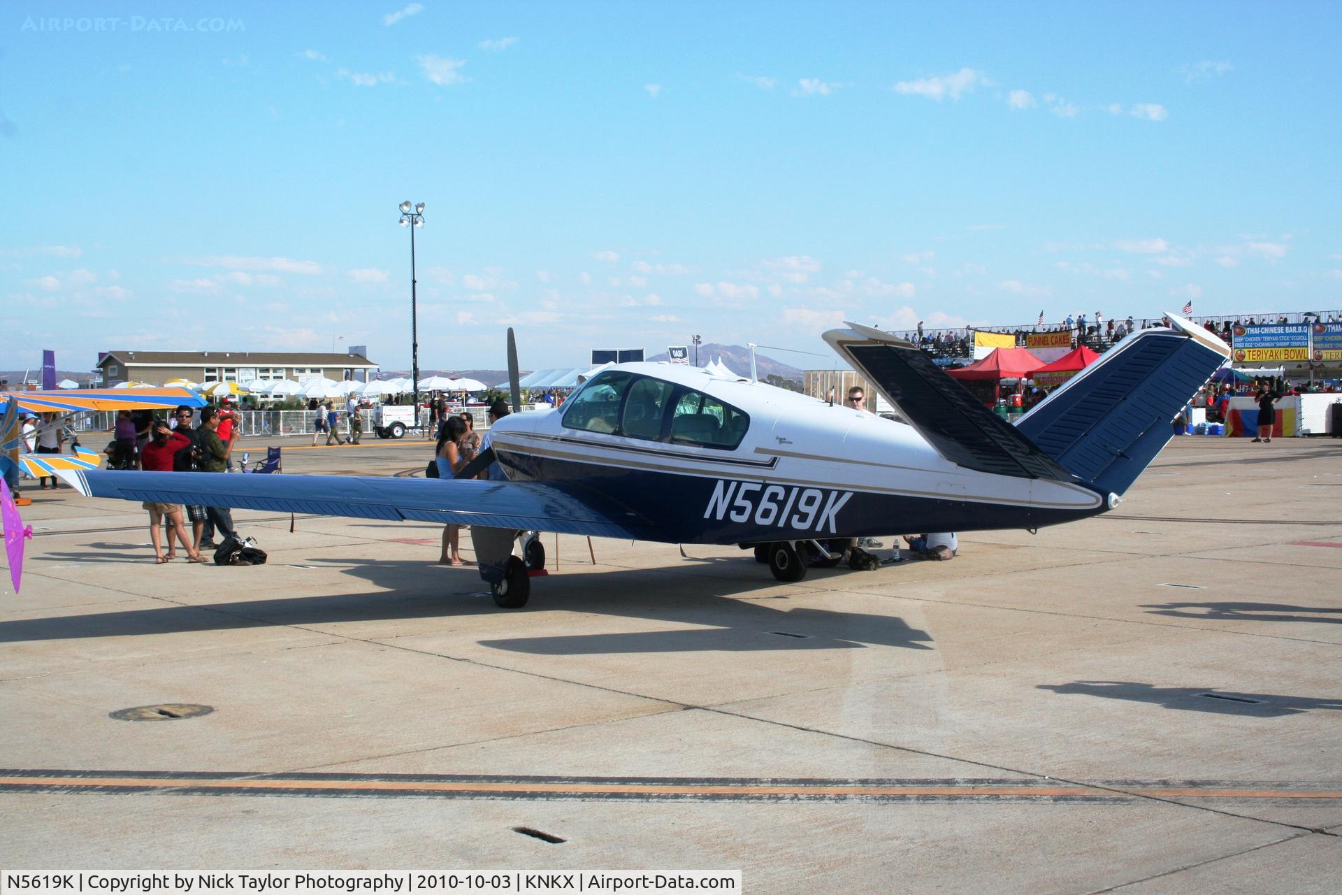 N5619K, 1964 Beech S35 Bonanza C/N D-7380, at the Miramar Air Show