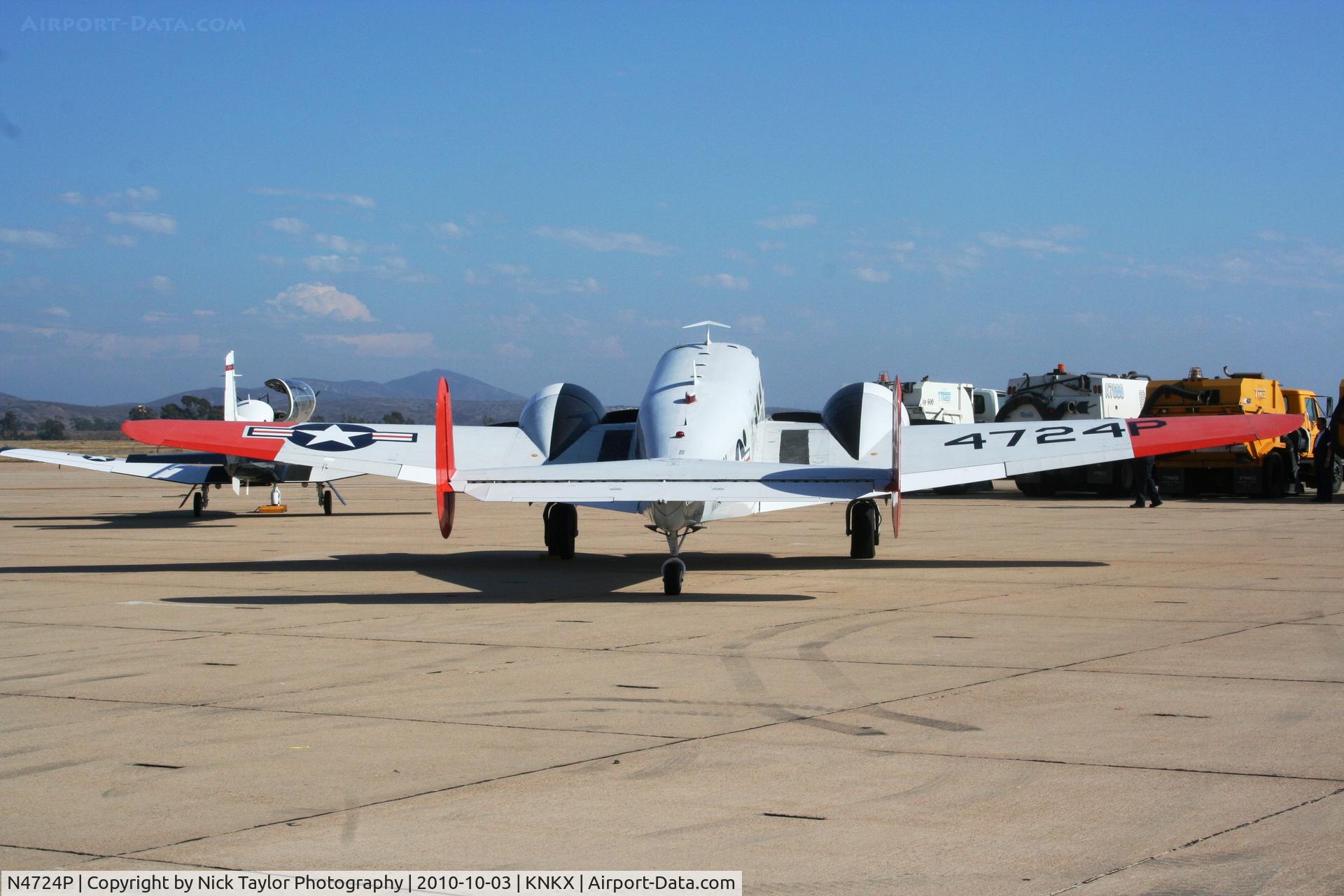 N4724P, Piper PA-23-250 C/N 27-252, Beech 18 Miramar Airshow