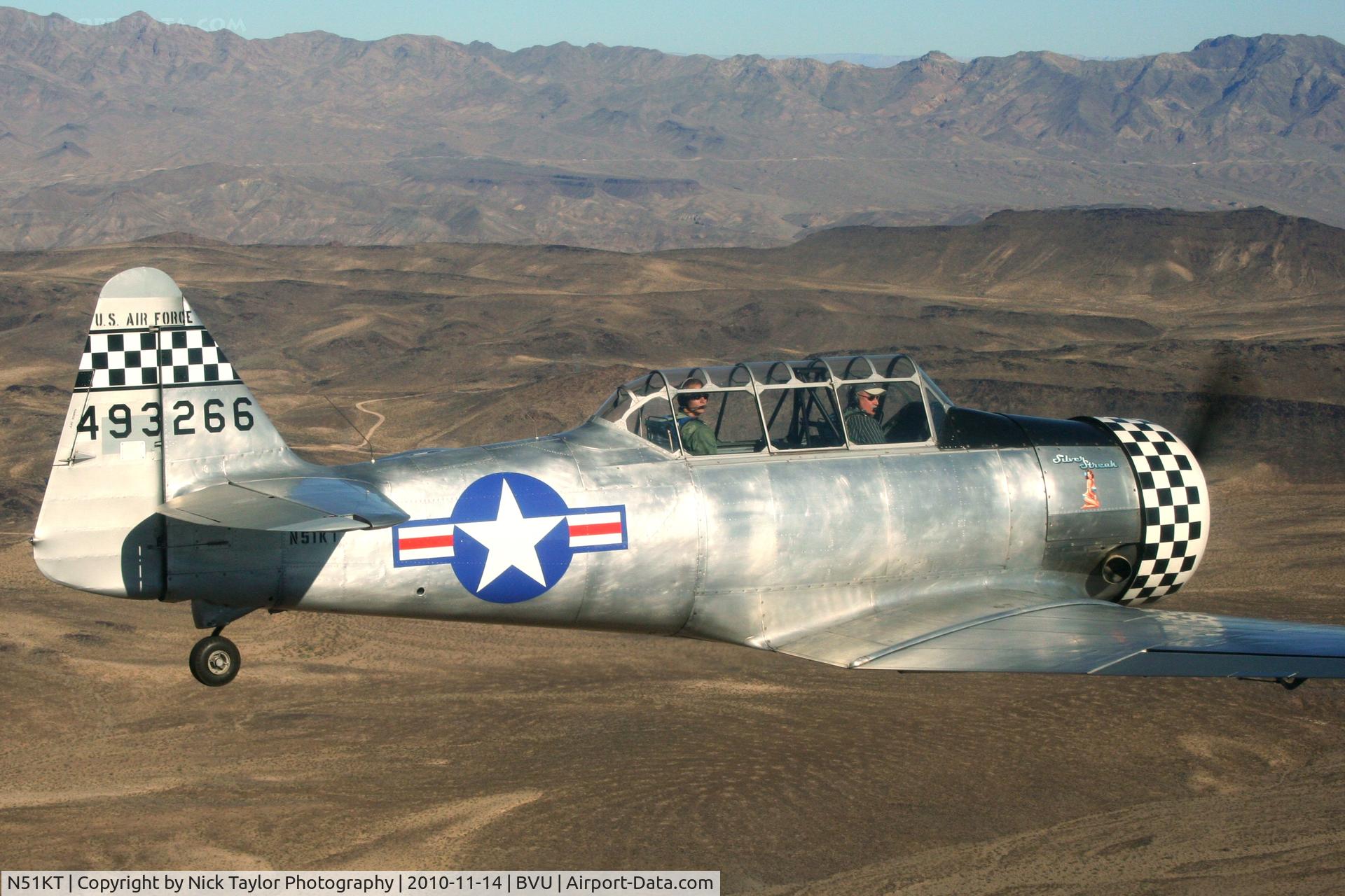 N51KT, 1951 North American T-6G Texan C/N 168-370, air to air over Az.